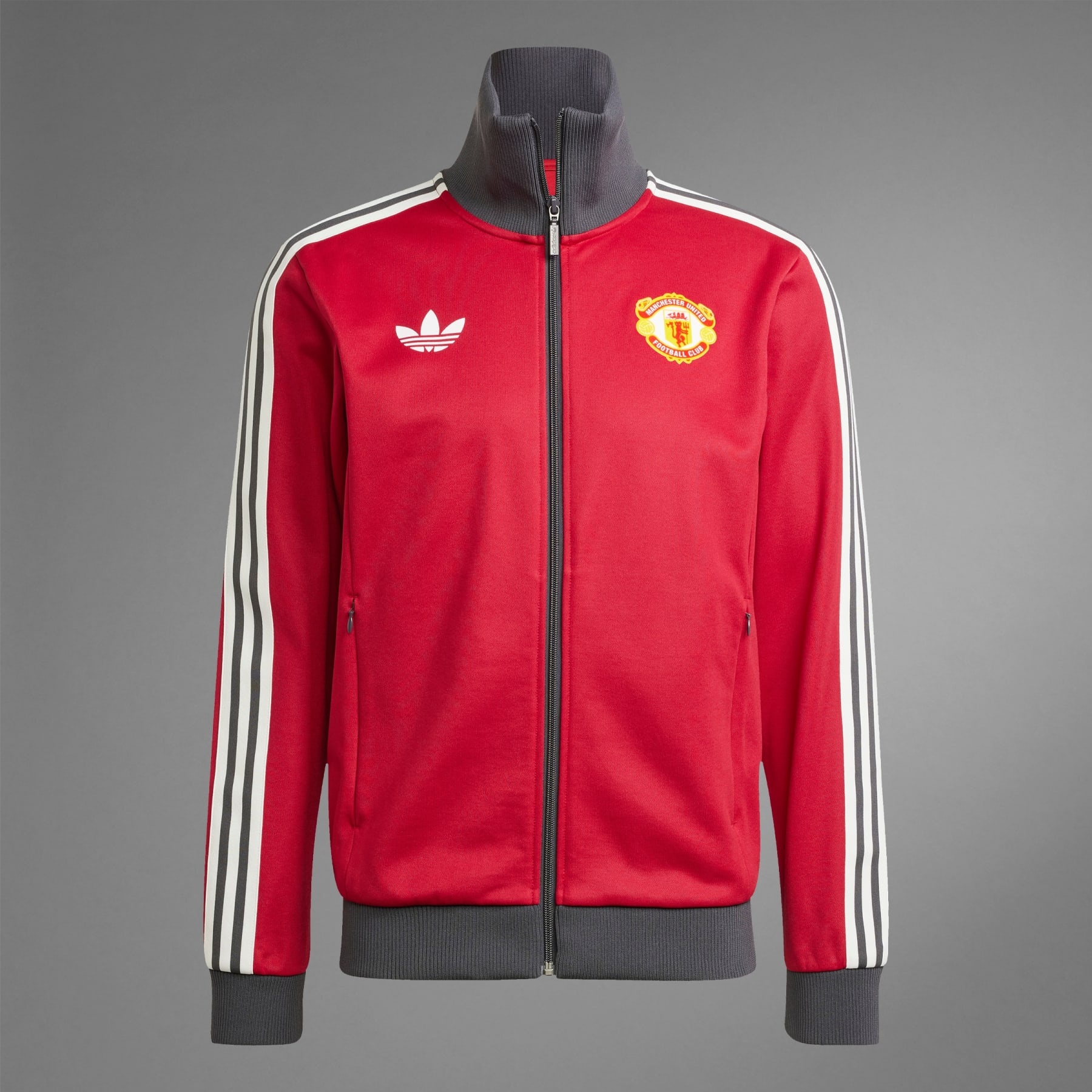 Adidas originals superstar track top red online