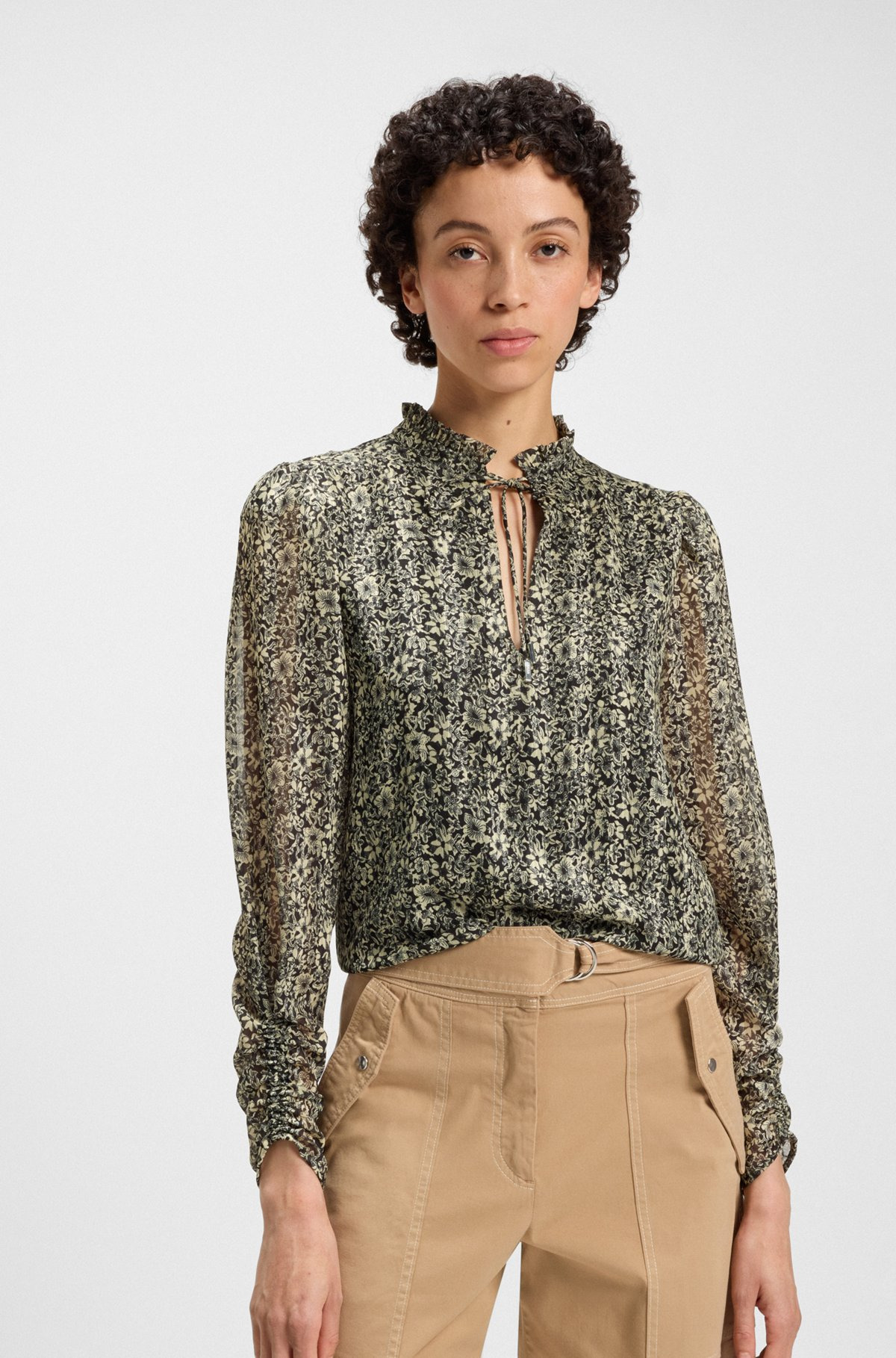 RELAXED-FIT BLOUSE IN PRINTED SEERSUCKER - 2