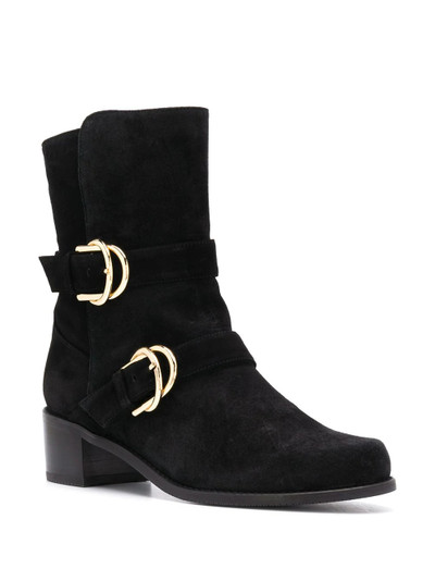 Stuart Weitzman buckled suede ankle boots outlook