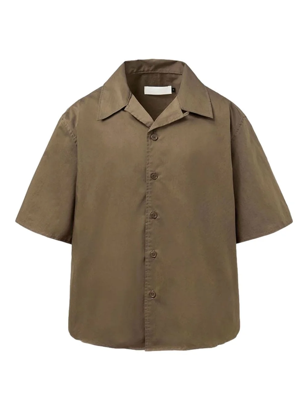 open-collar short-sleeve shirt - 1