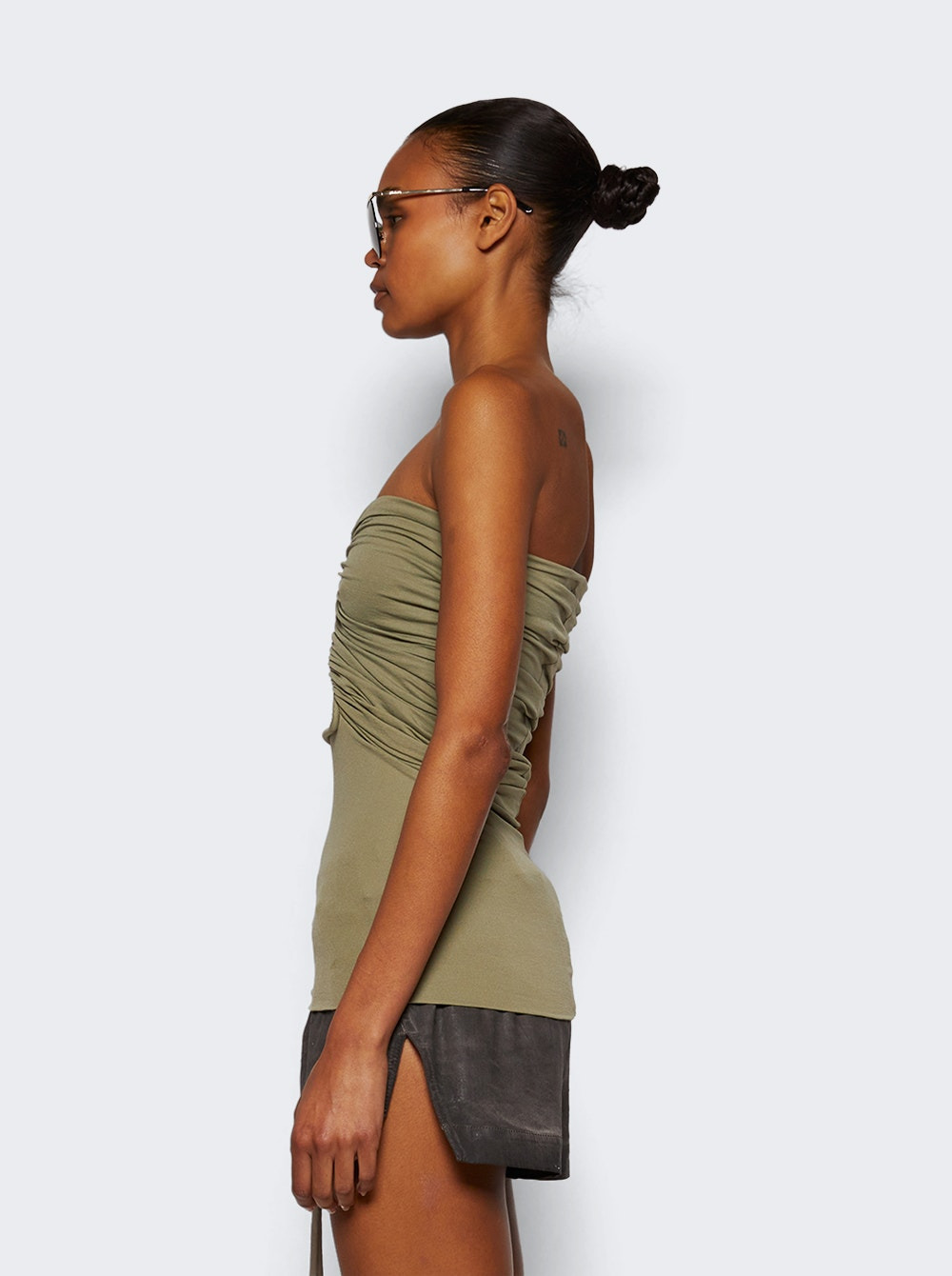 Jersey Prong Bustier Top Celadon - 3