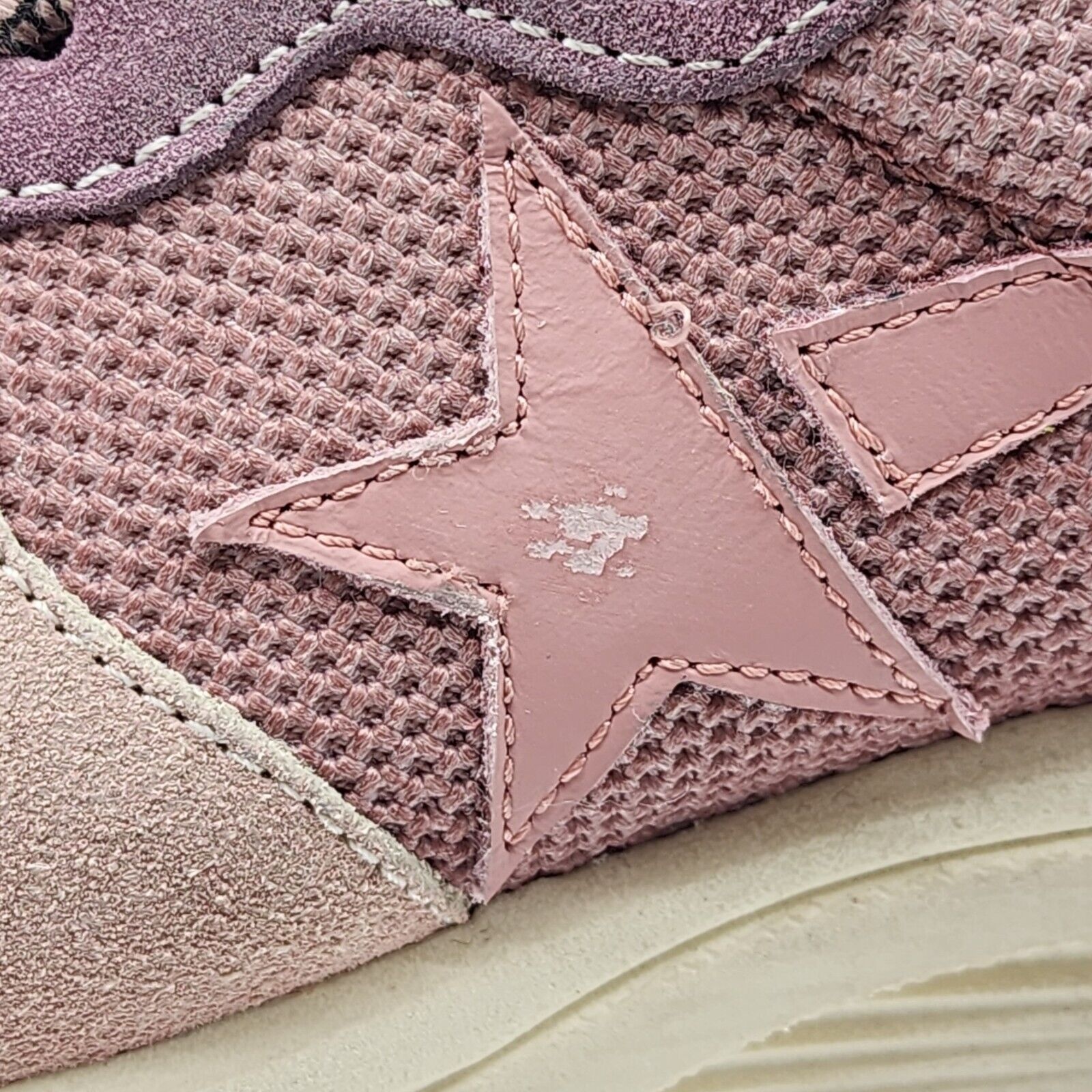 Golden Goose Running Sole Lace-Up Sneakers in Pink 39 - 6