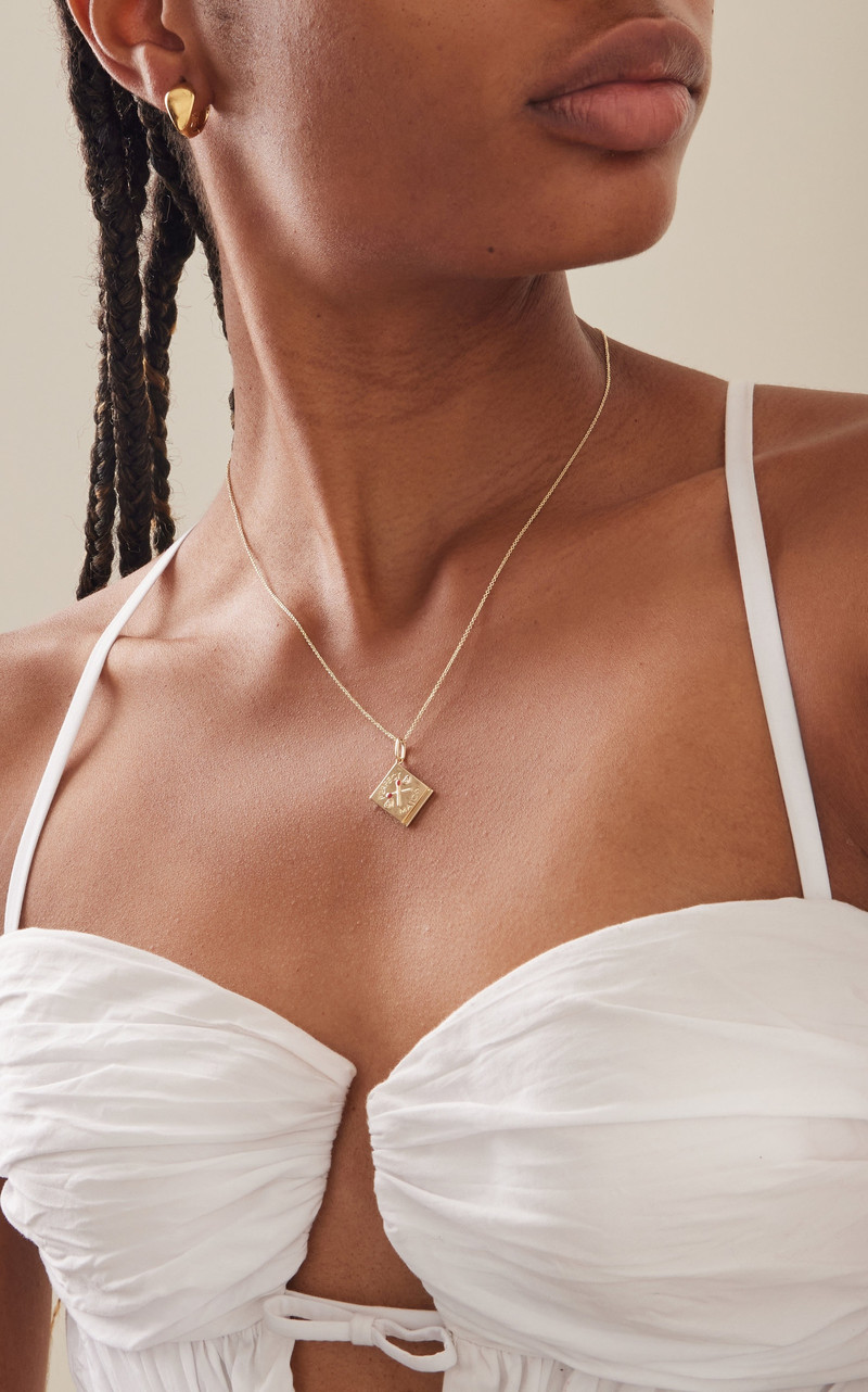 SYDNEY EVAN The Perfect Match 14K Yellow Gold Diamond Necklace gold outlook