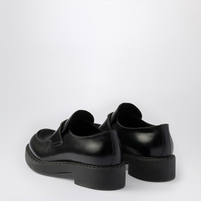 Prada Chocolate Loafers In Black Brushed Leather Women - 2
