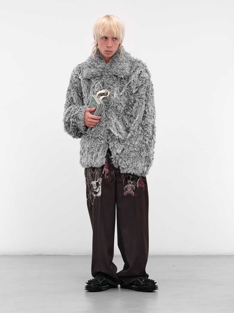 doublet Gray Fur Cut-Out Fangs Jacket outlook