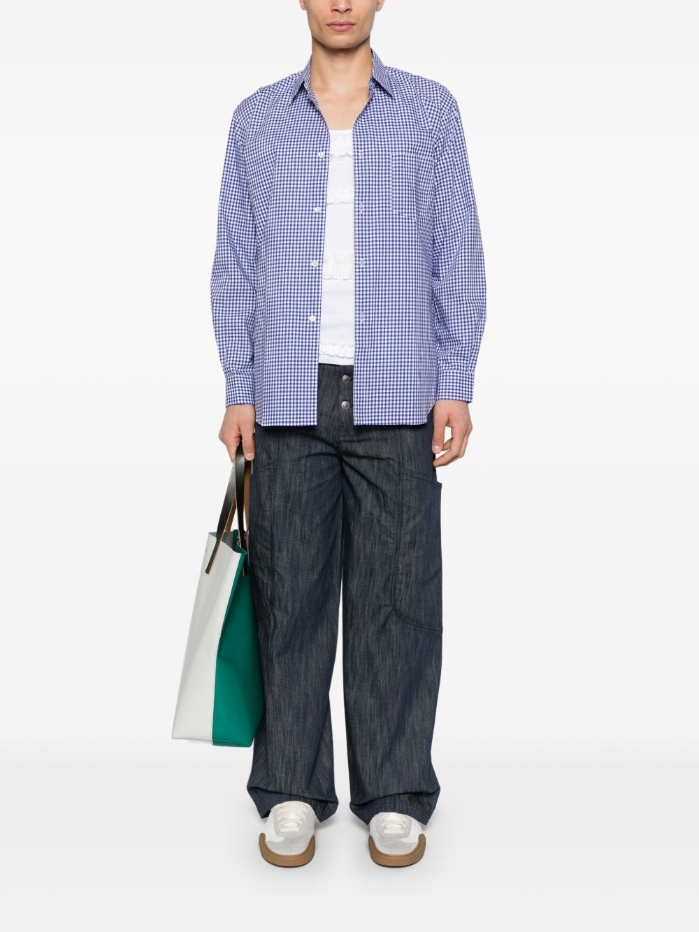 check-pattern shirt - 2