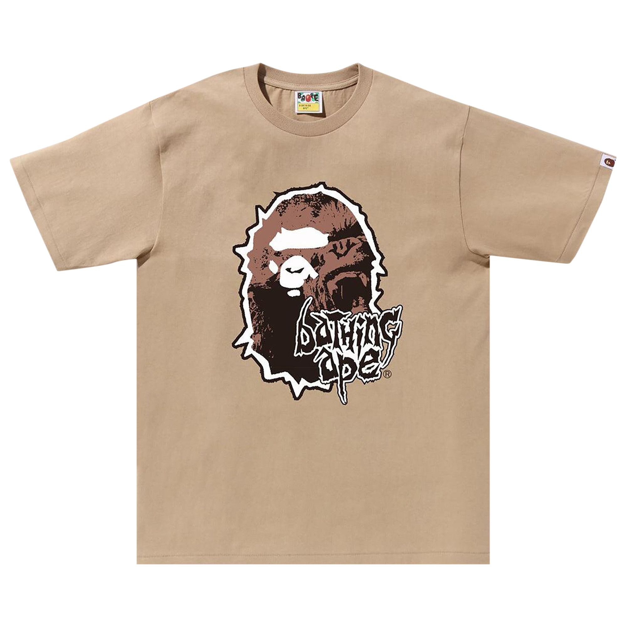 BAPE Mad Ape Head Tee 'Beige' - 1