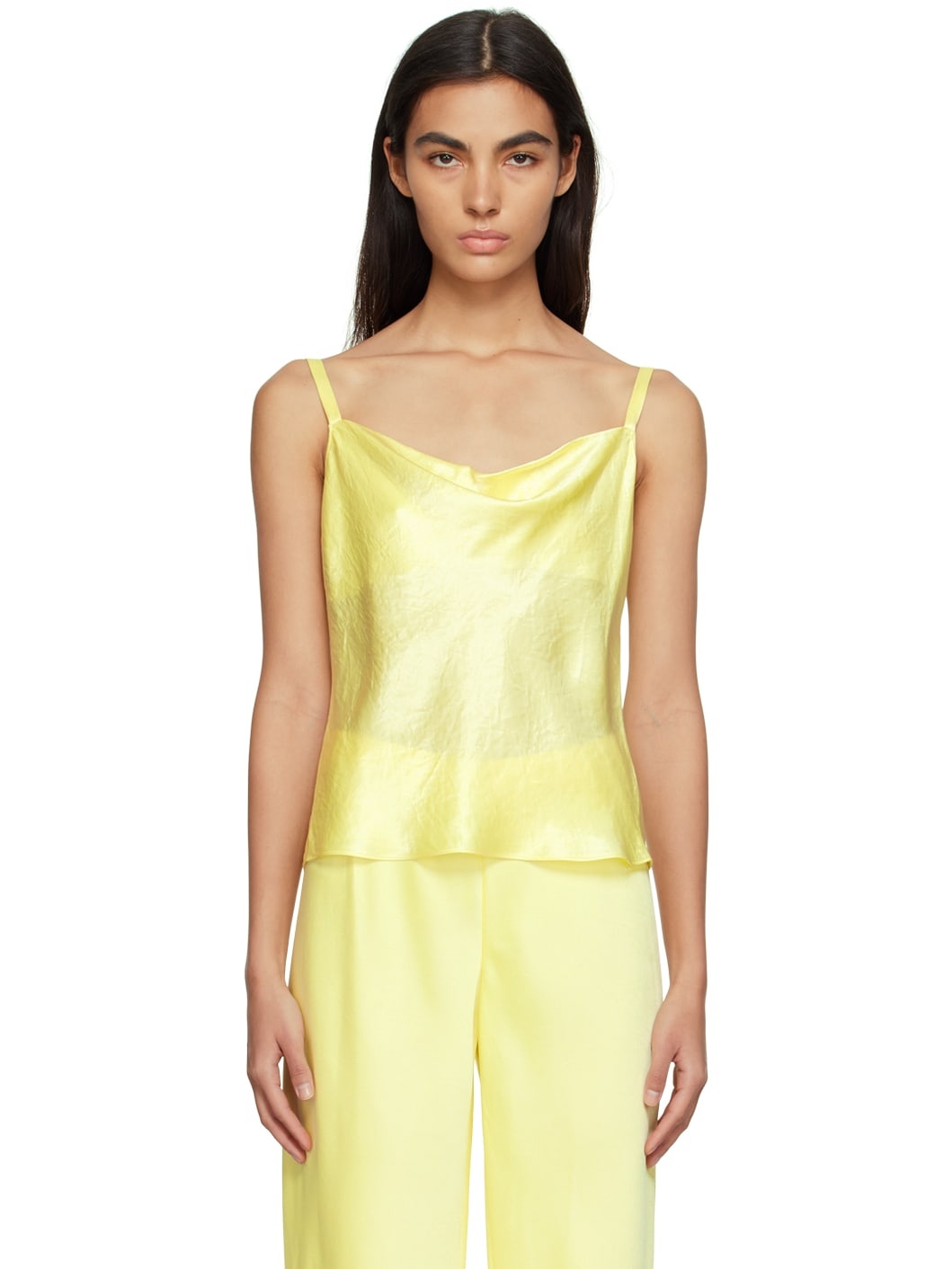 Yellow Cowl Neck Camisole - 1