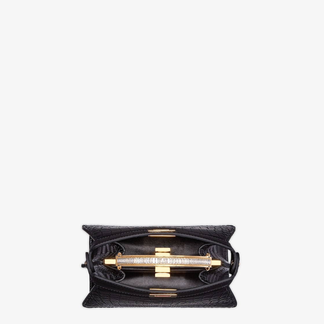 Black crocodile leather bag - 4