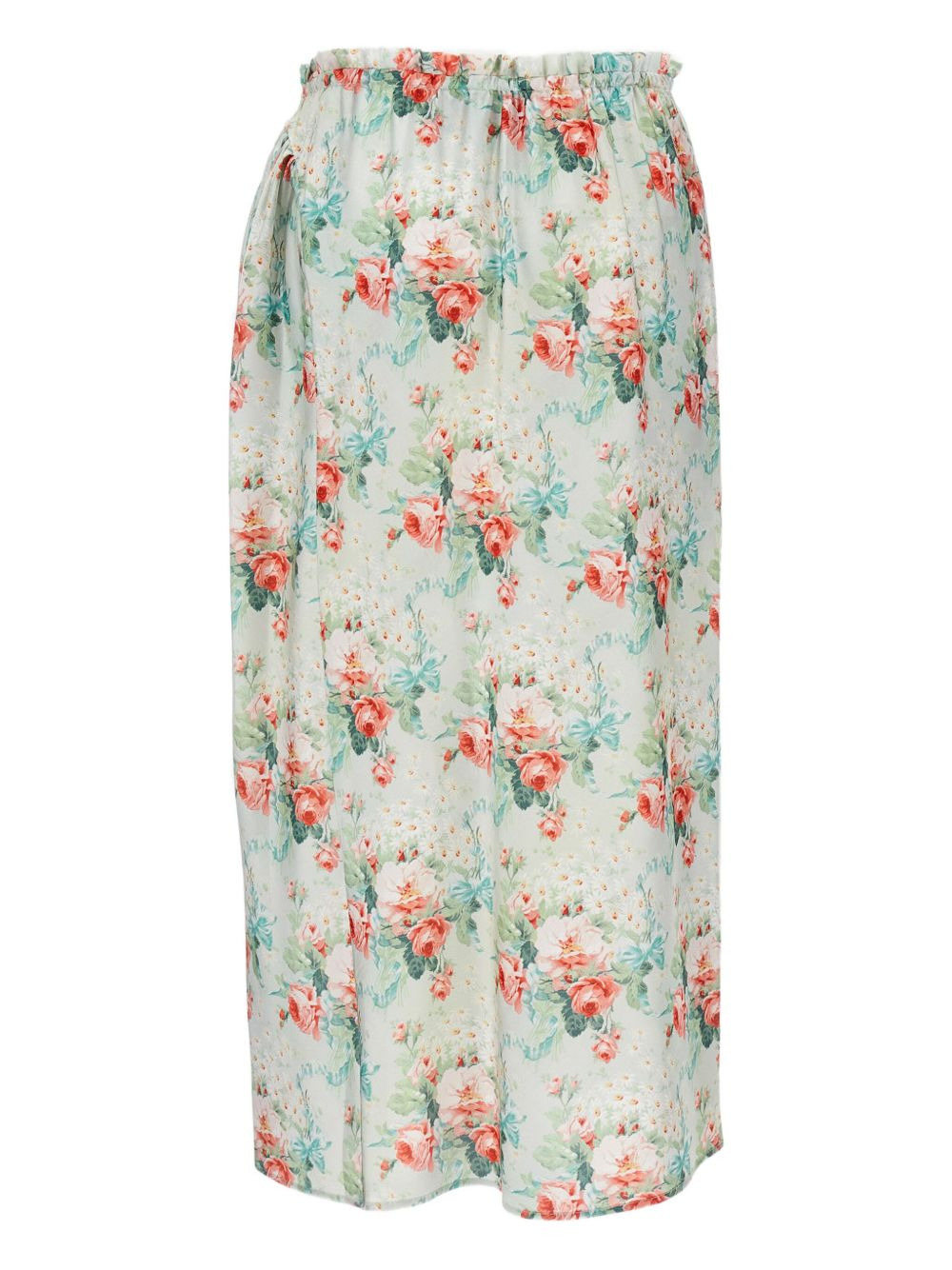floral-pattern elastic-waist midi skirt - 2