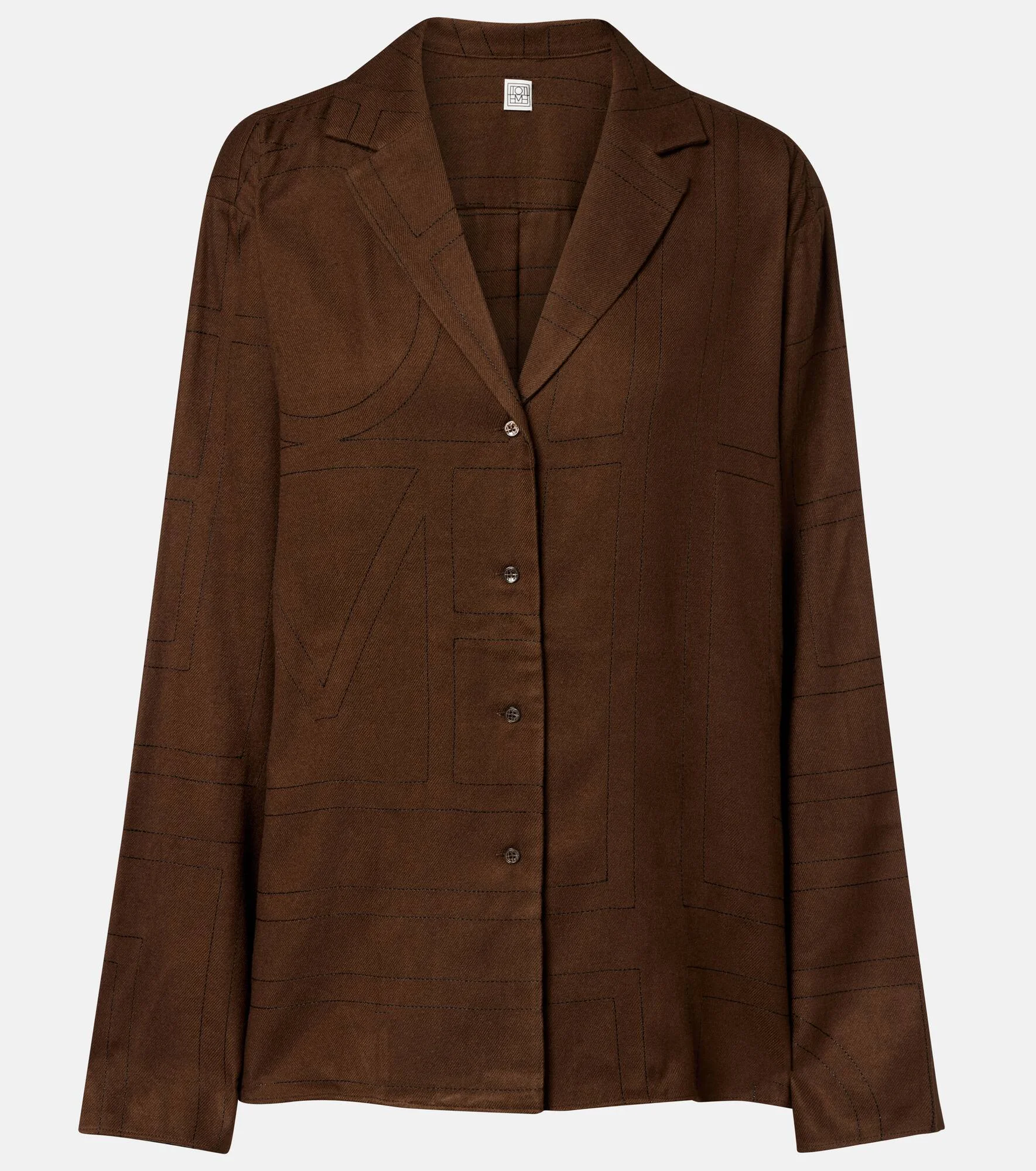 Logo flannel pajama shirt - 1