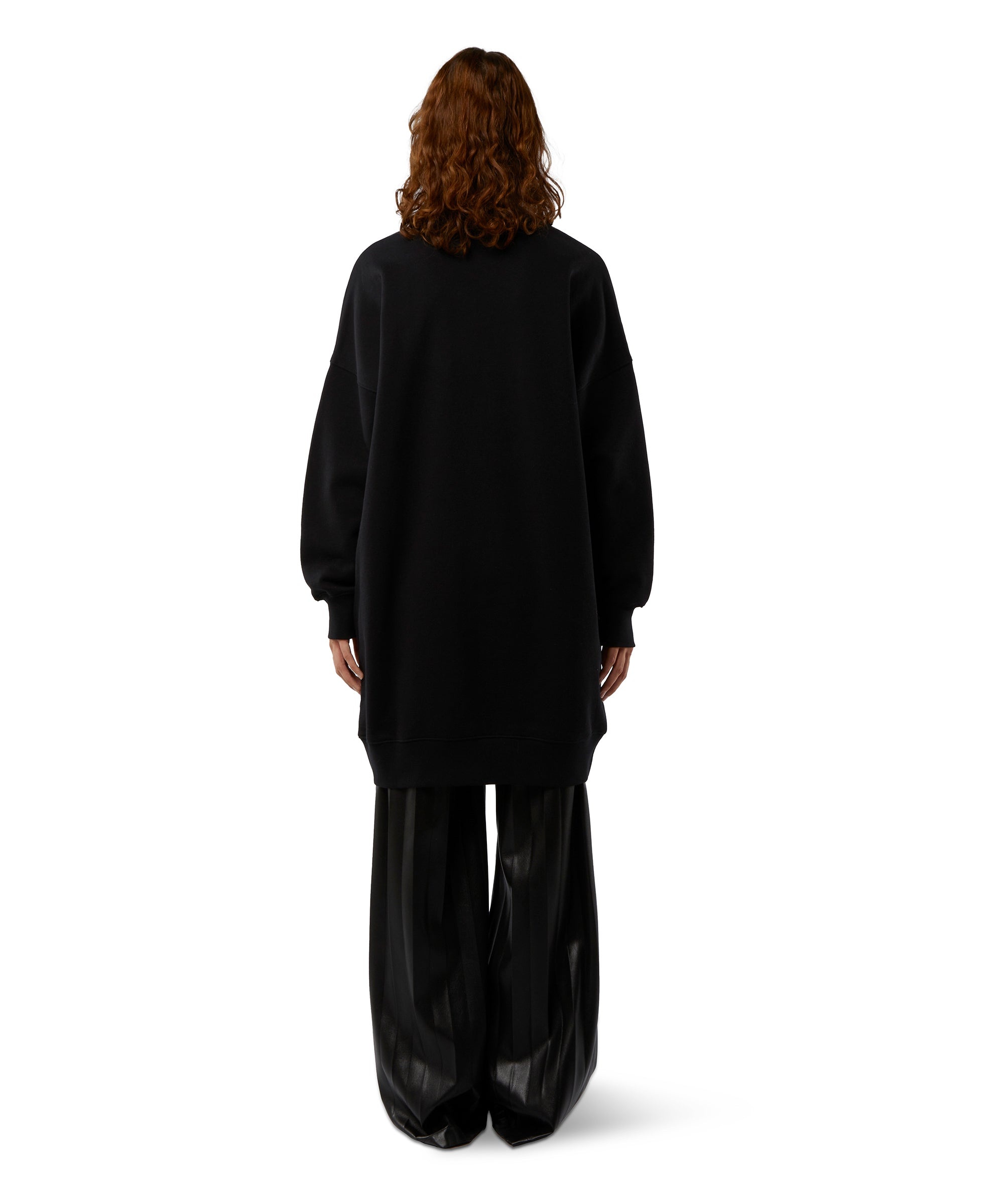 Cotton dress with brushed logo - 3