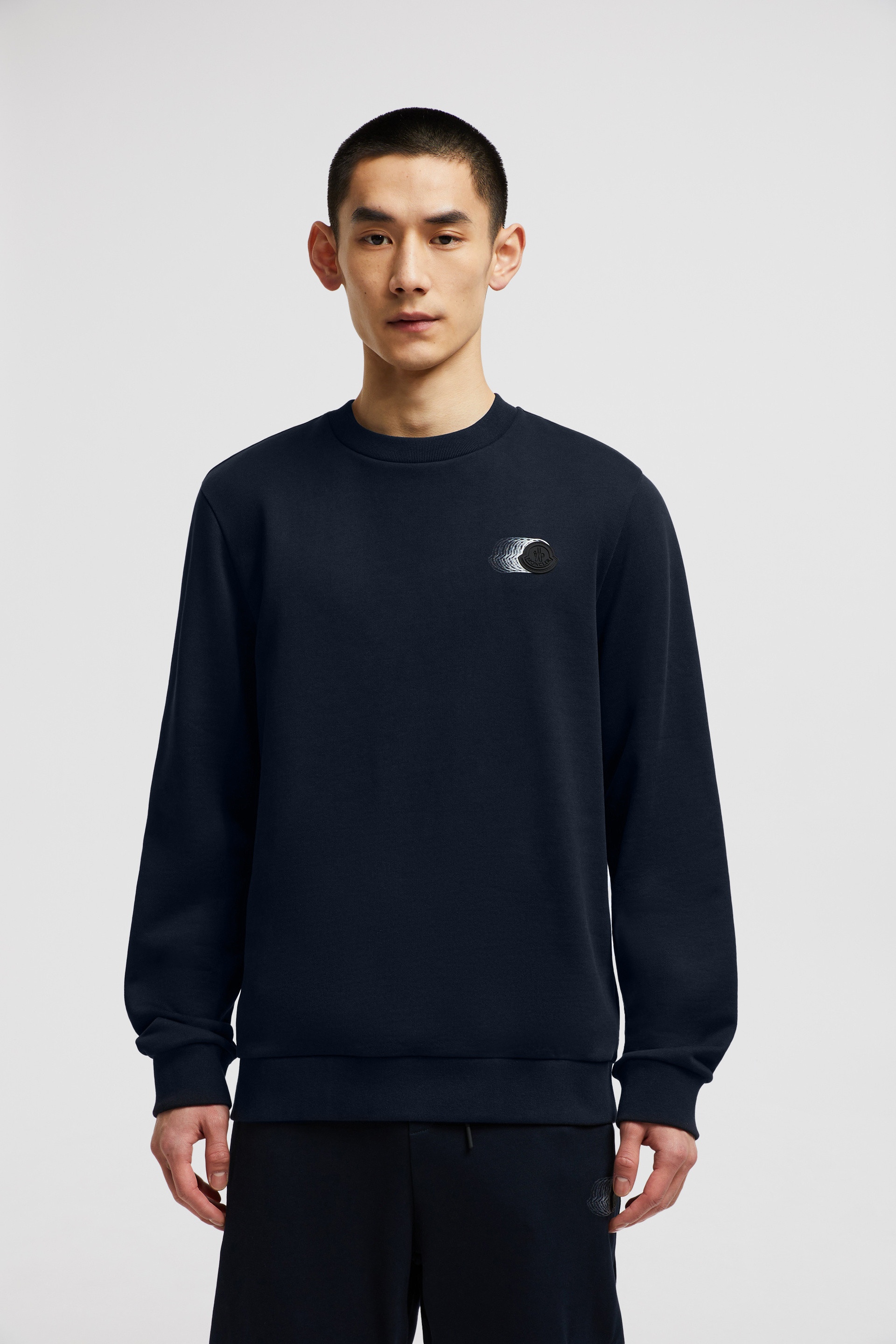 Faded Logo Motif Cotton Sweatshirt - 3