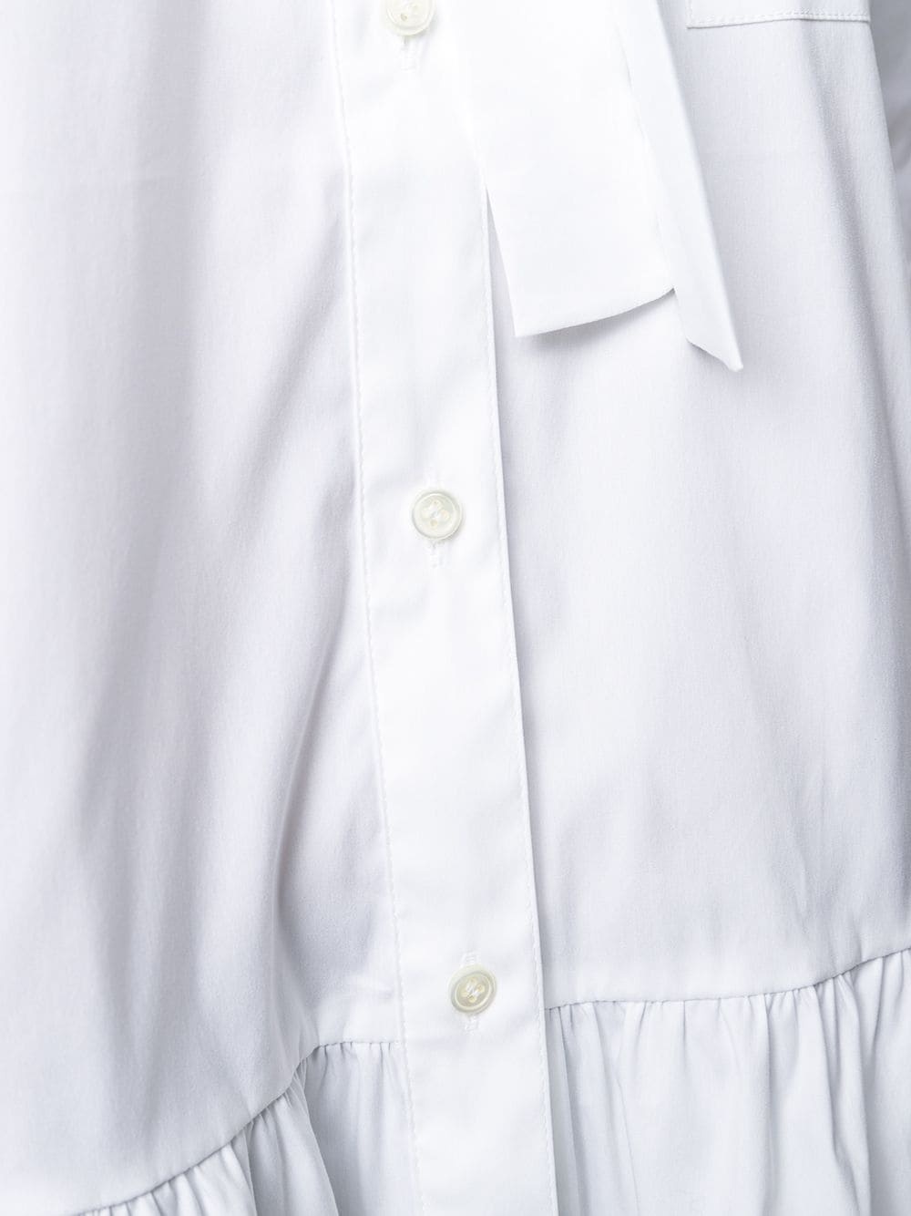 flounce detail poplin shirt - 5