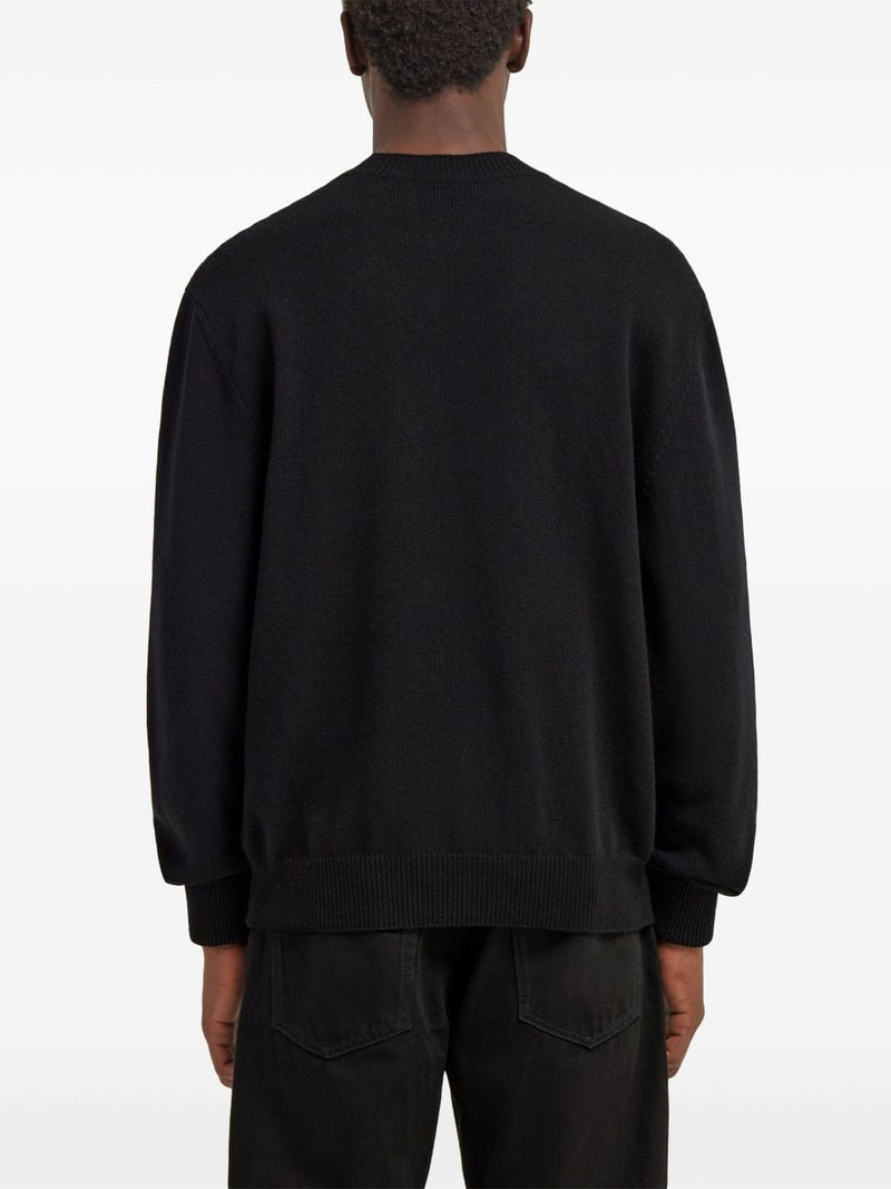 logo-embroidered wool sweatshirt 4