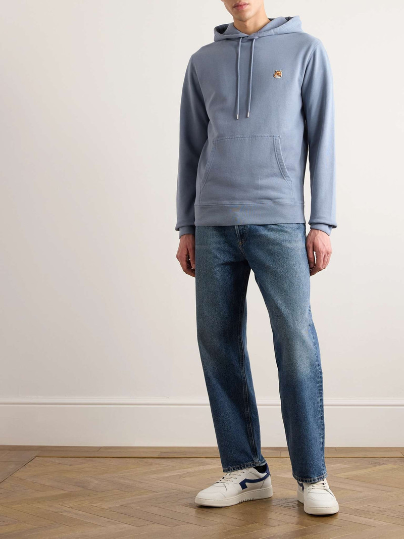 Maison Kitsuné Logo-Appliquéd Cotton-Jersey Hoodie outlook