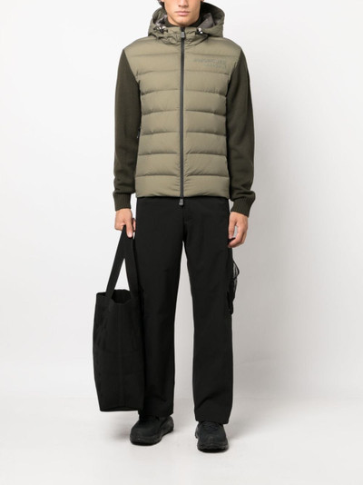 Moncler Grenoble panelled quilted hooded jacket outlook