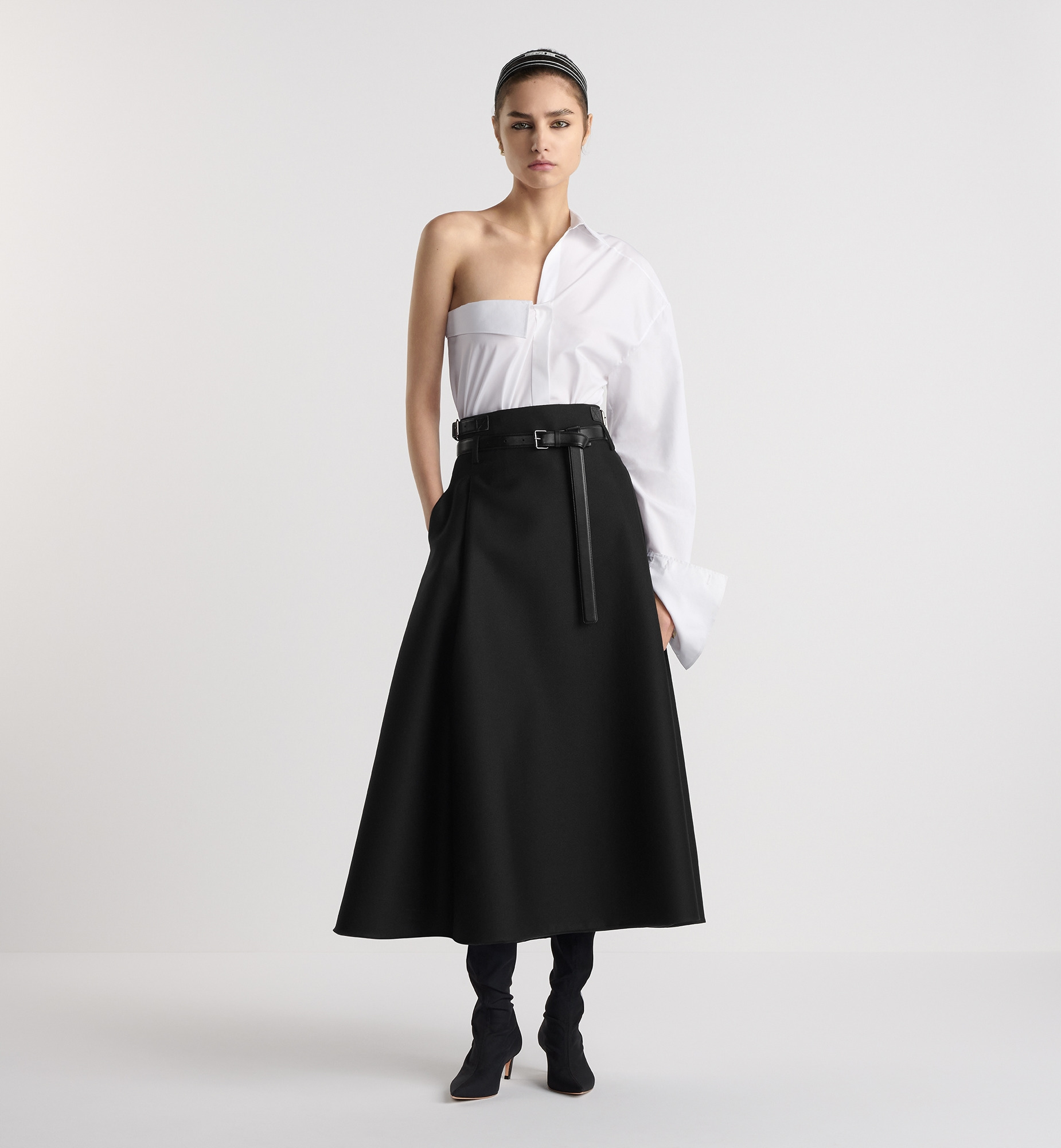 Mid-Length Belted Skirt - 2
