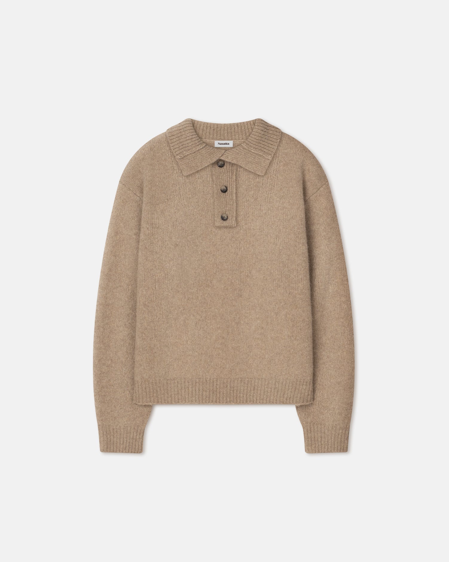 Brushed Merino Polo Sweater - 4