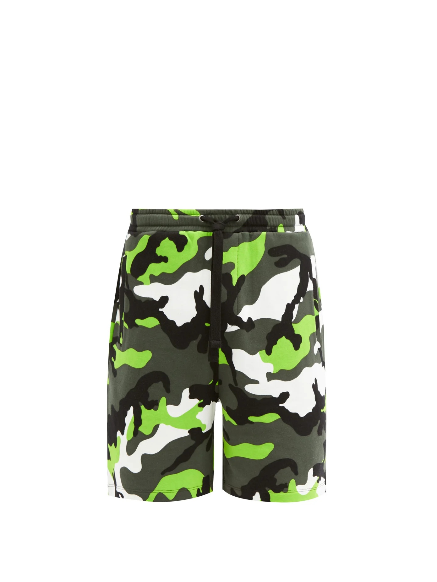 Camouflage-print cotton-blend shorts - 1