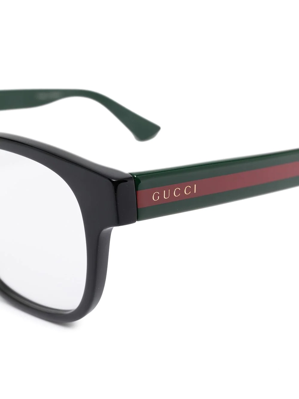 square-frame logo-detail glasses - 3