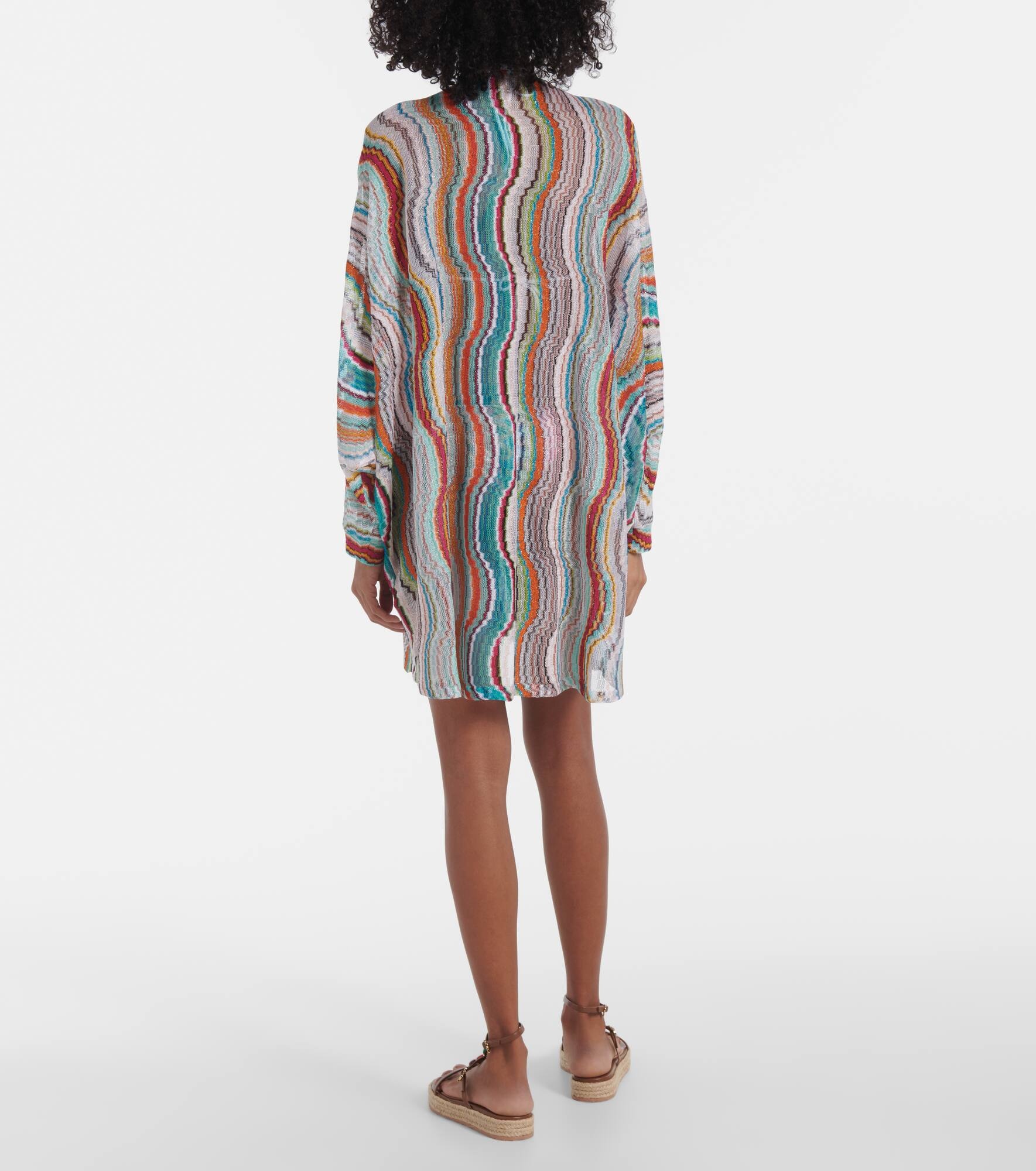 Printed lamé beach cover-up - 3