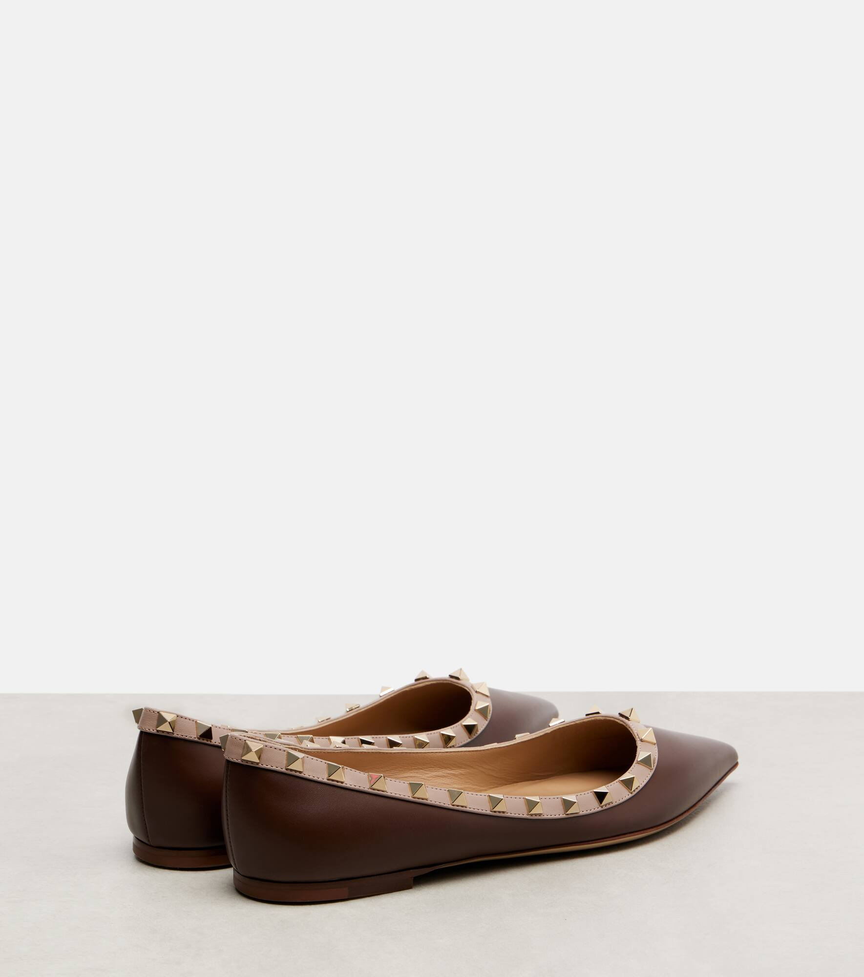 Rockstud leather ballet flats - 2