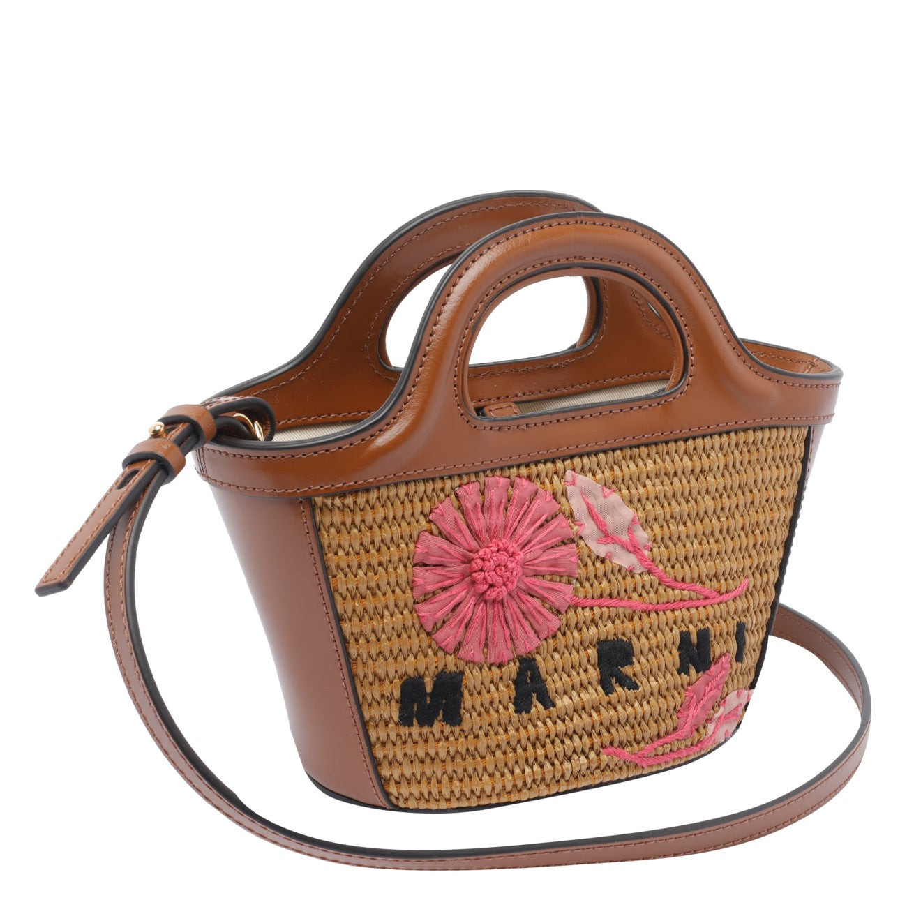 Marni Women Micro Embroidered Rafia Tropicalia Bag - 2