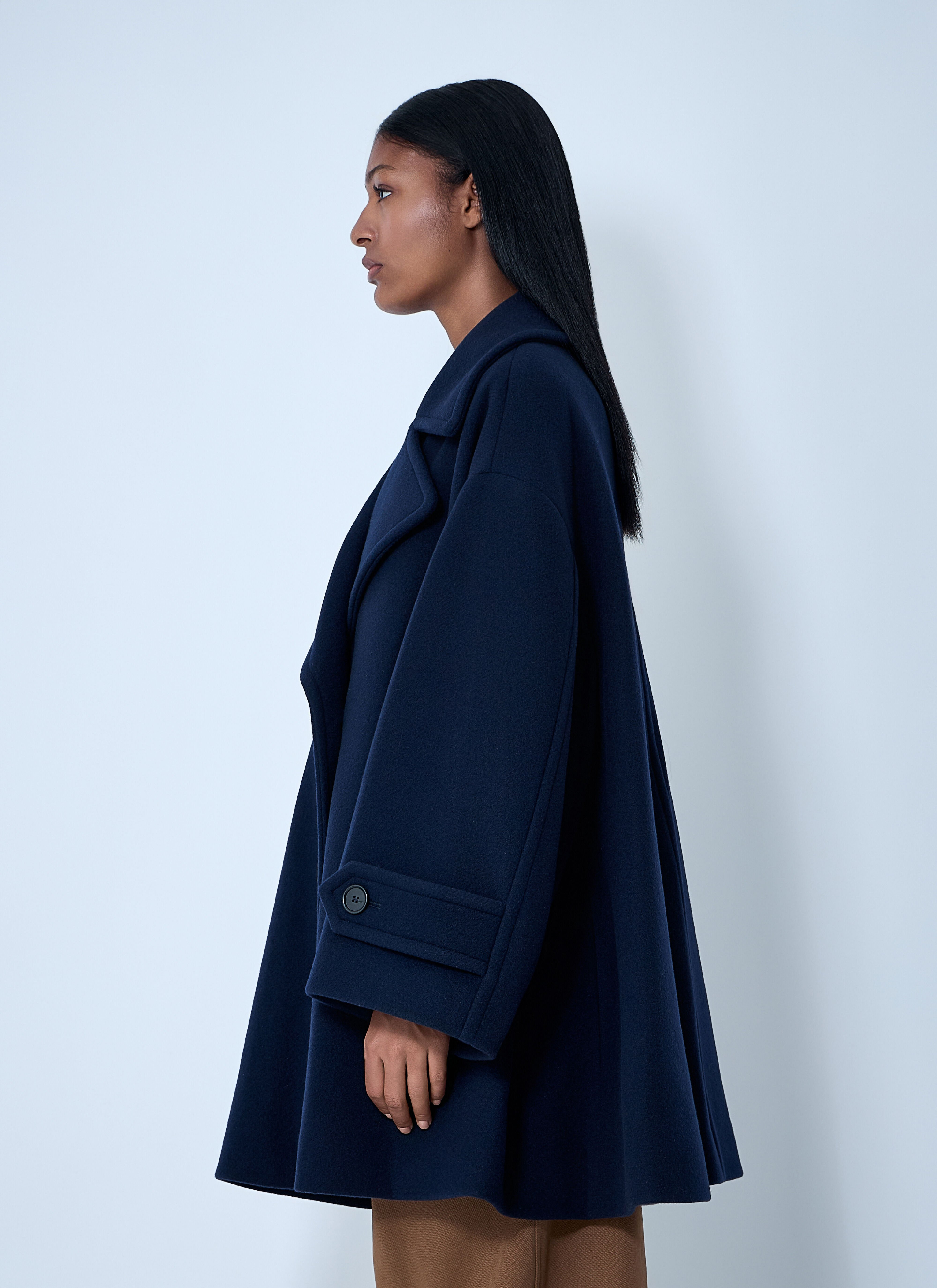 Double-Breasted Wool-Blend Coat - 3