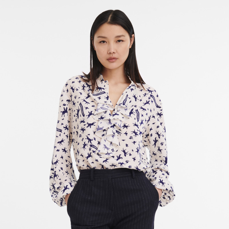 Longchamp Blouse Ivory - Crepe outlook