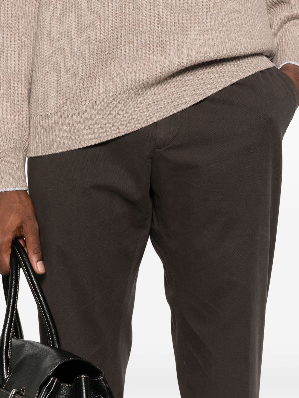 stretch-design chino trousers - 5