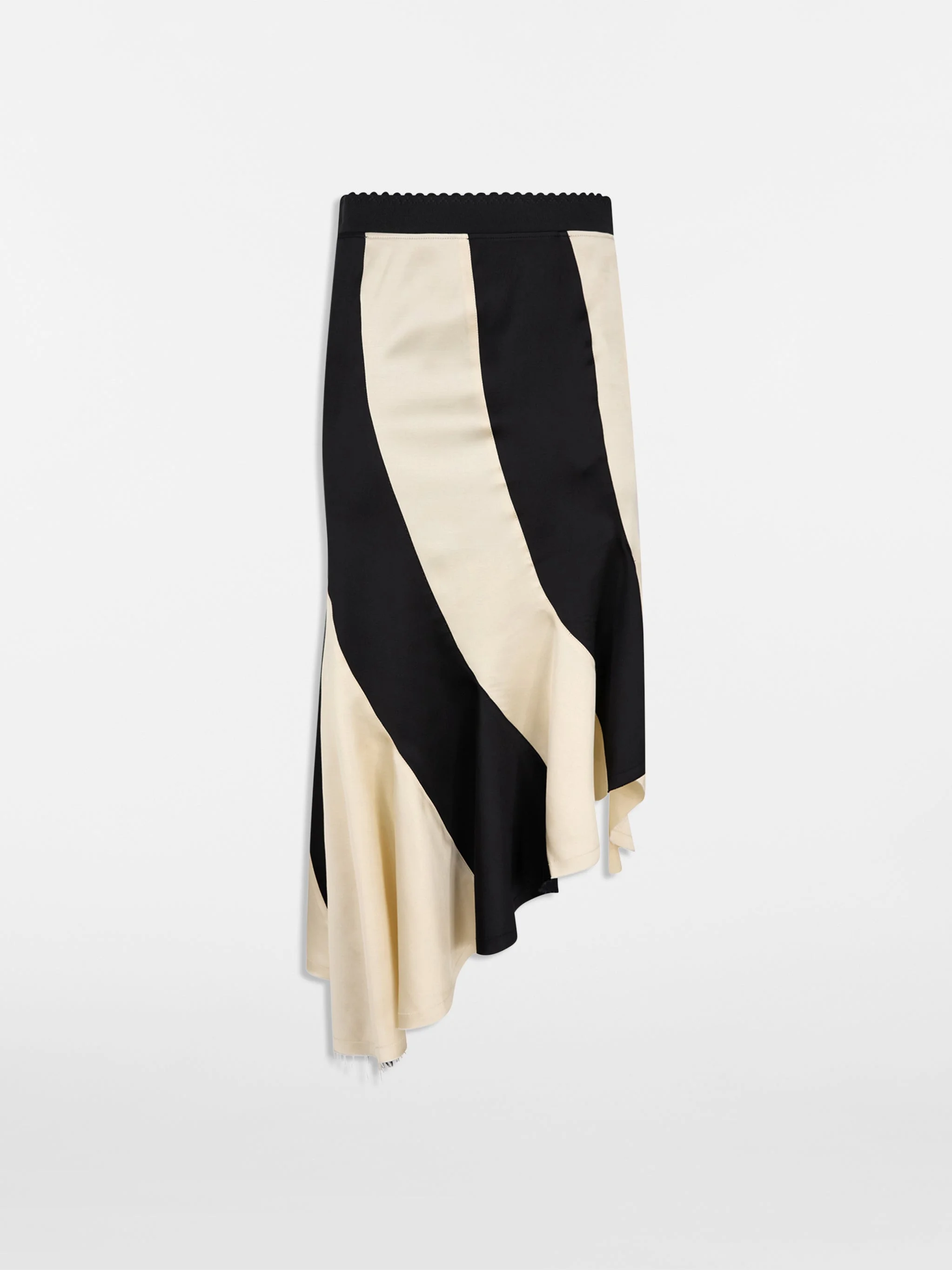 BLACK AND IVORY MIDI SKIRT - 1