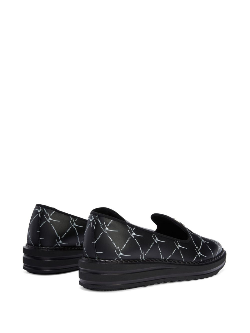 Tim logo-lettering loafers 3