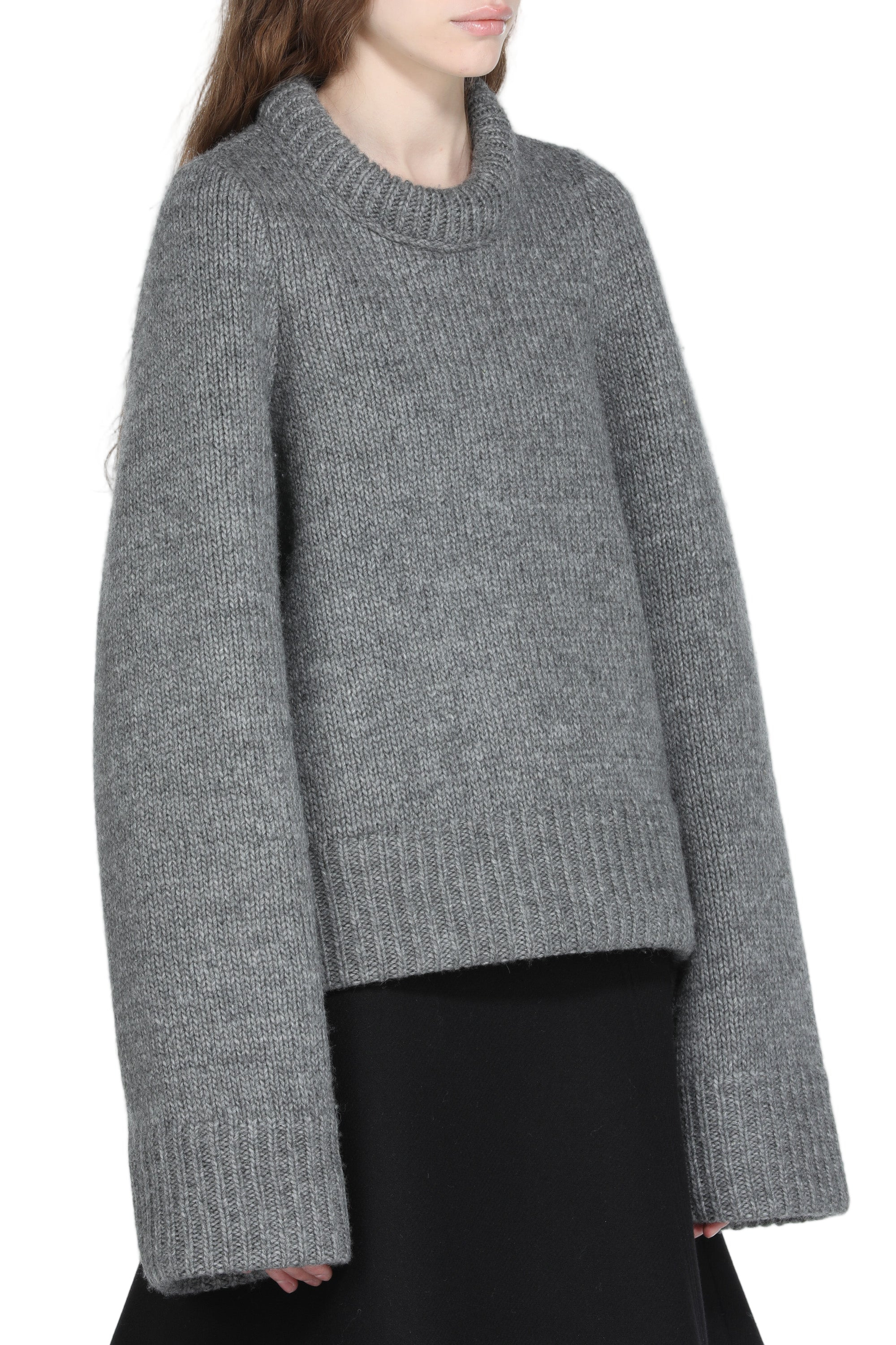 OVERSIZED SWEATER WITH BOAT NECKLINE - 5