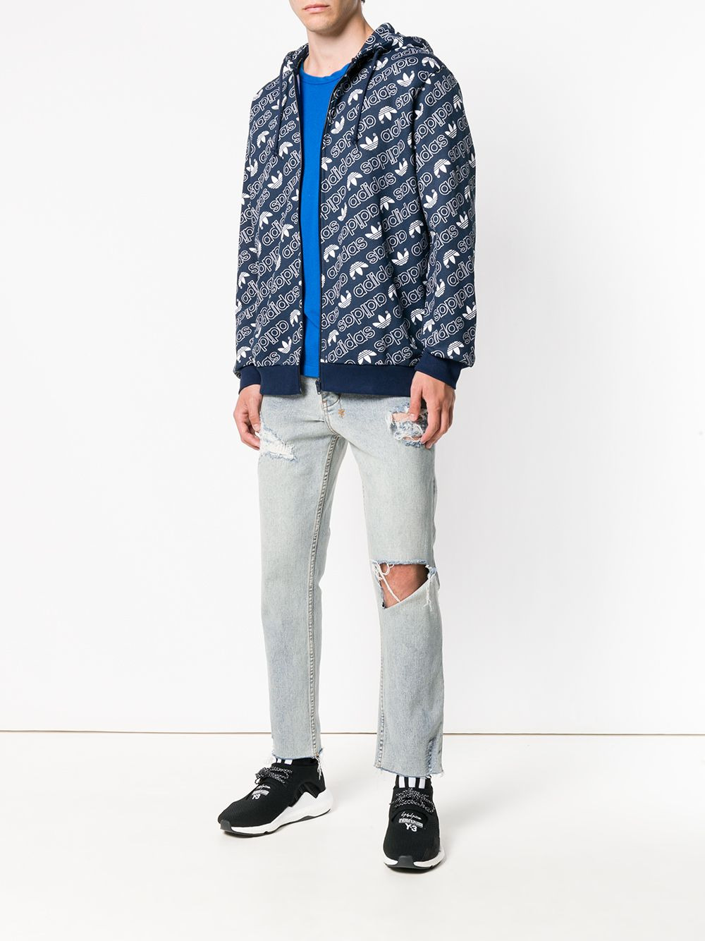zip front hoodie - 2