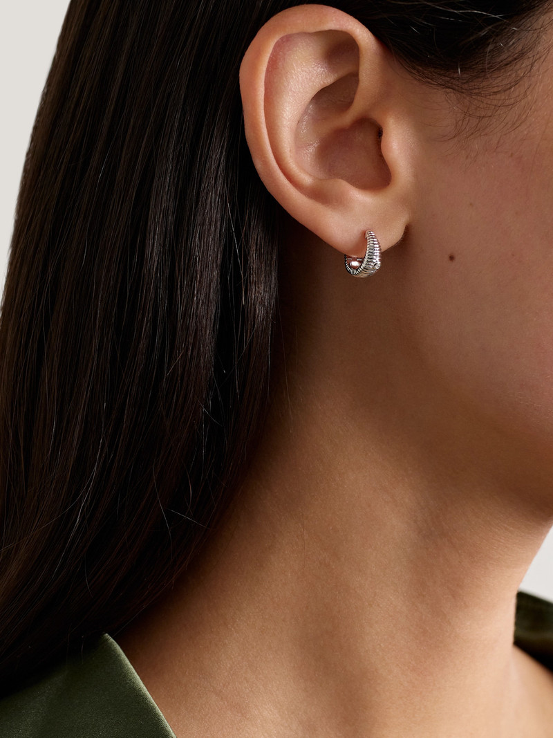 Yvonne Léon 9-karat White Gold Diamond Hoop Earrings outlook