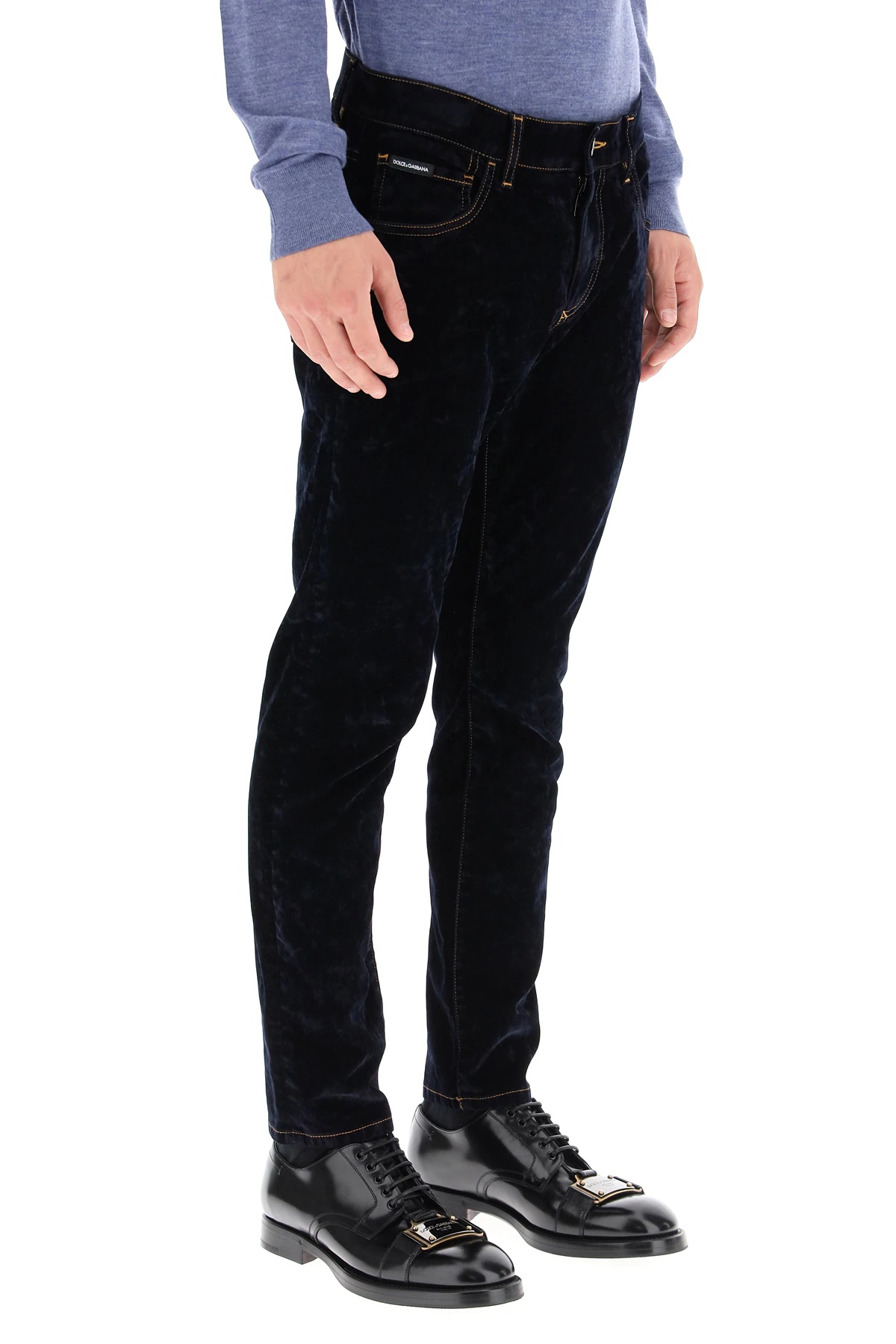 SLIM JEANS WITH VELVET COATING - 3