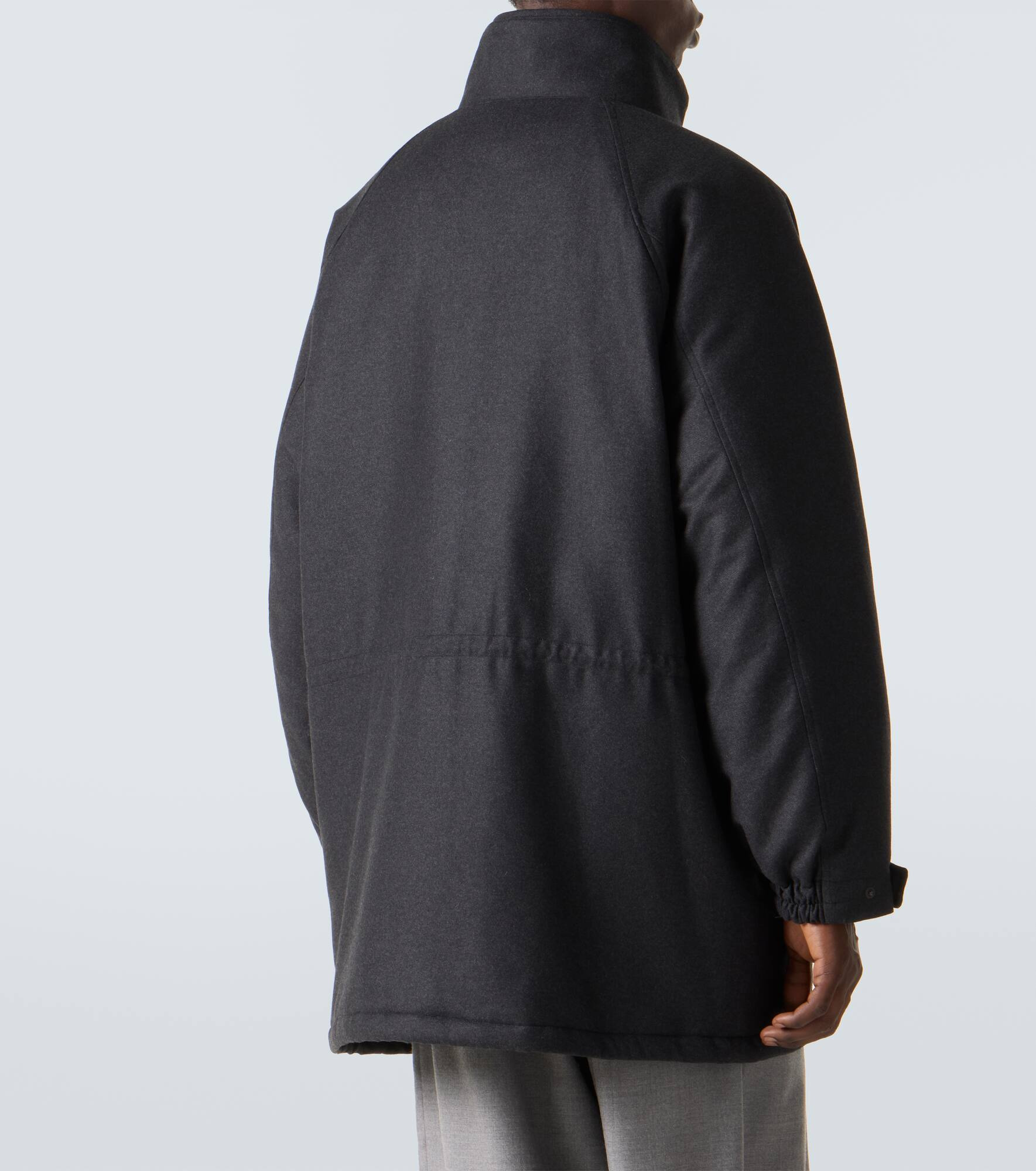 Padded wool flannel coat - 4