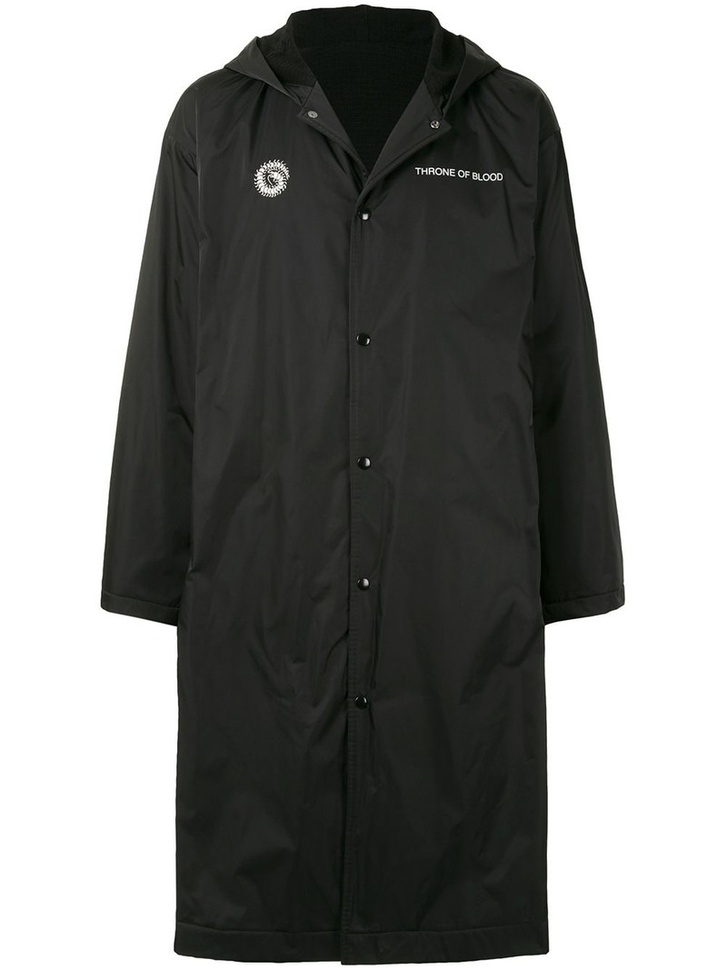 graphic-print hooded parka 1