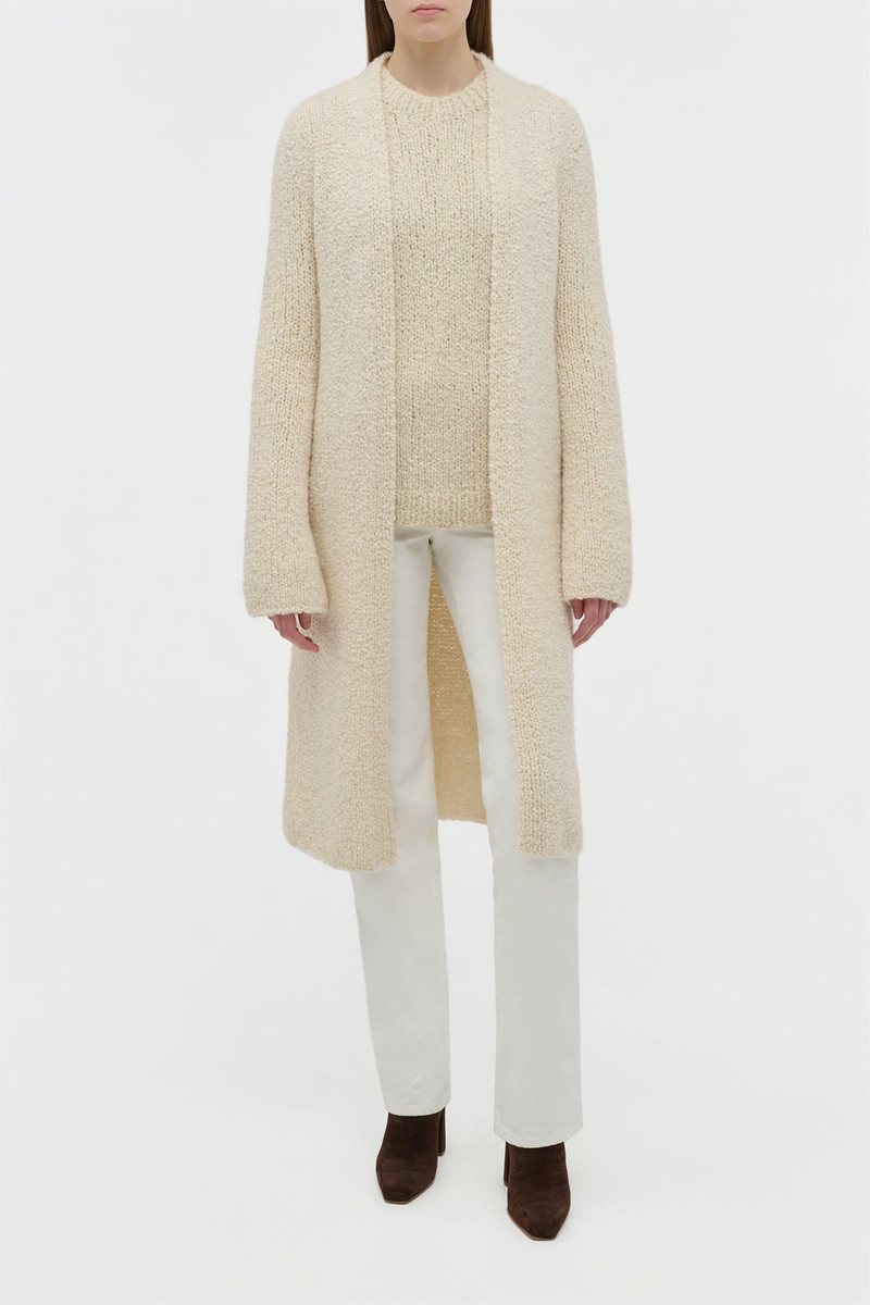 GABRIELA HEARST Uxia Knit Cardigan in Ivory Cashmere Boucle outlook