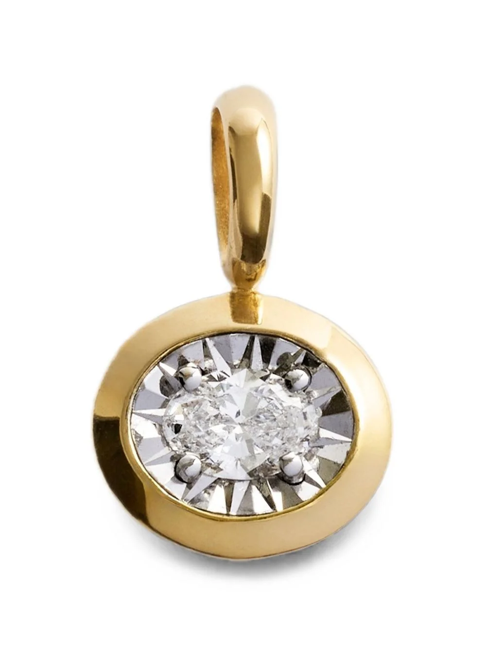 Oval diamond pendant - 1