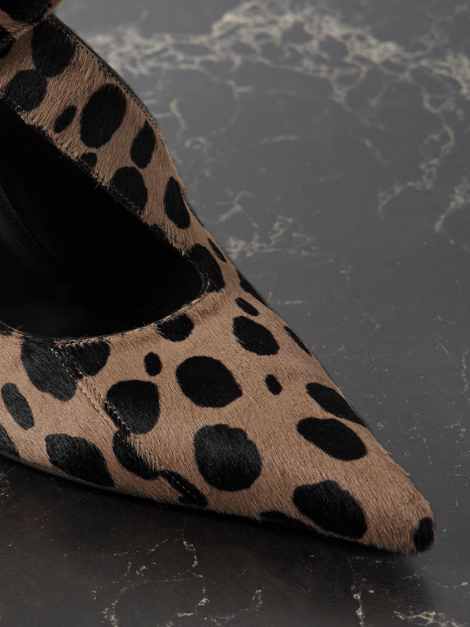 Sloan leopard-print calf hair pumps Leopard print - 4
