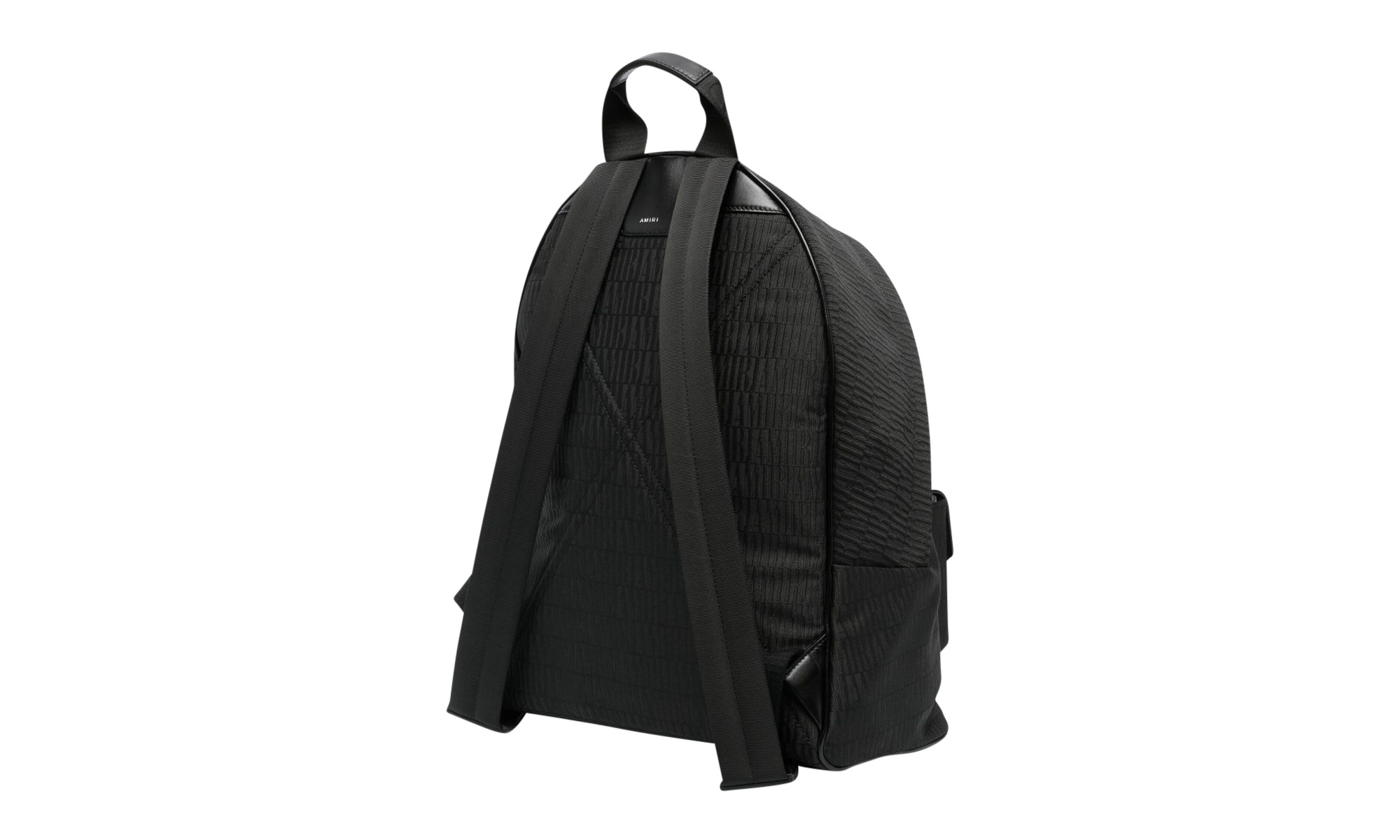Jacquard Nylon Backpack Unisex Style "BLACK" - 2