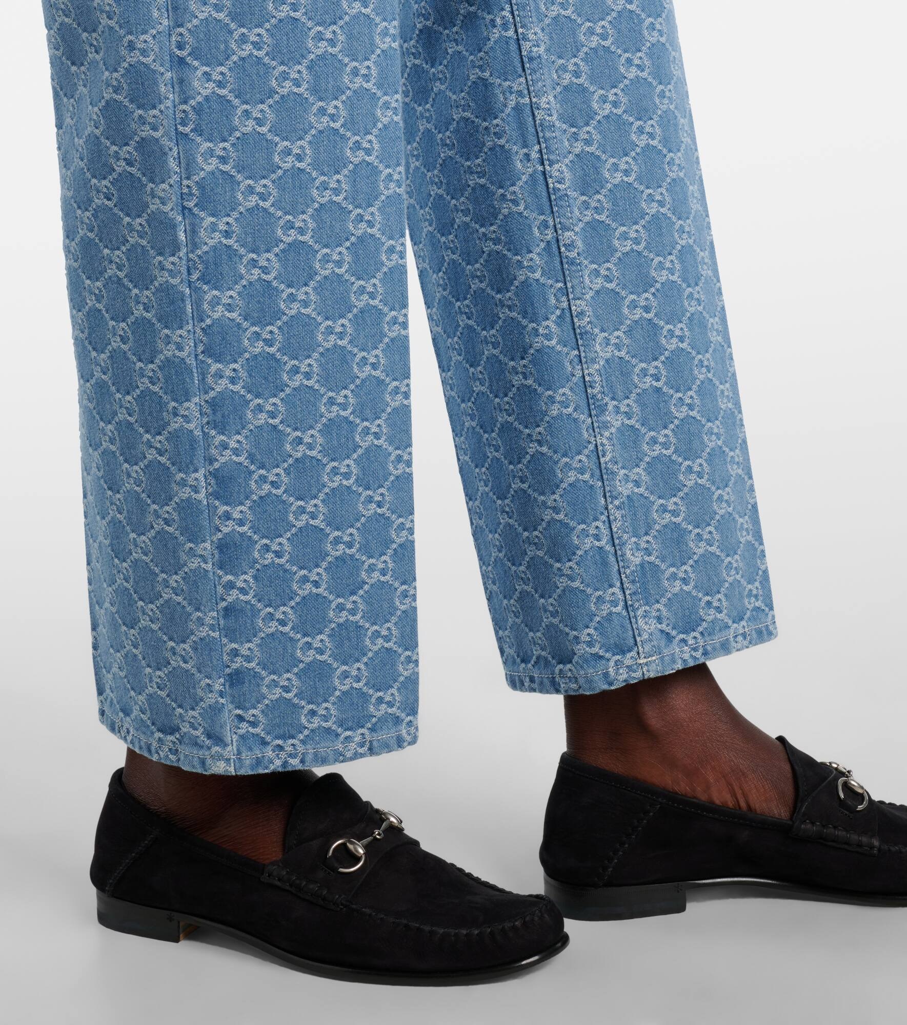 GG jacquard straight jeans - 5