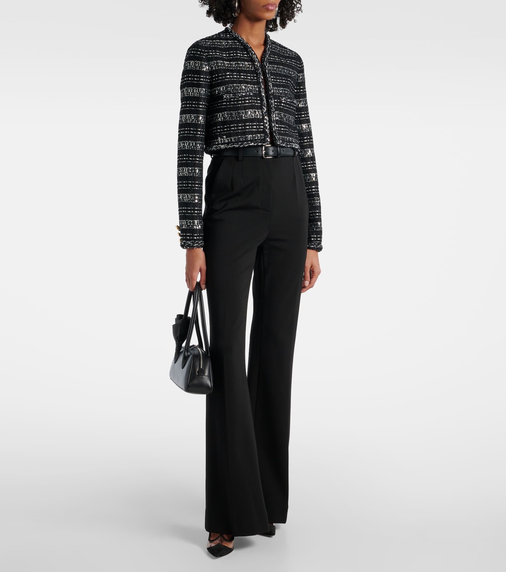 Cropped lamé jacket - 2