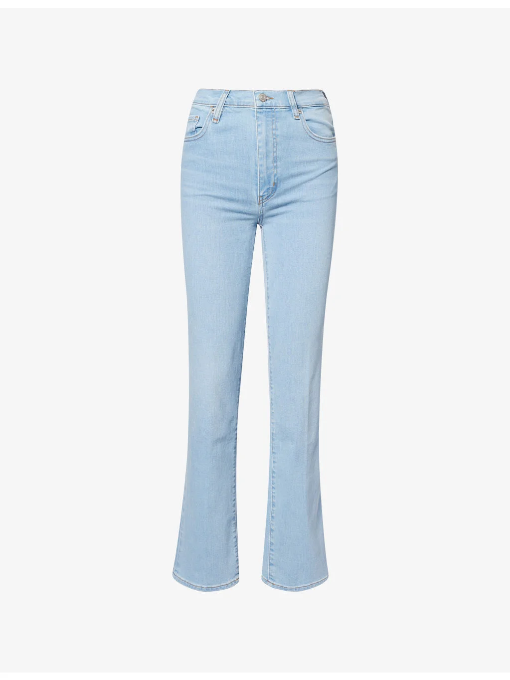 Le Sleek Straight-Leg High-Rise Stretch-Denim Jeans - 1