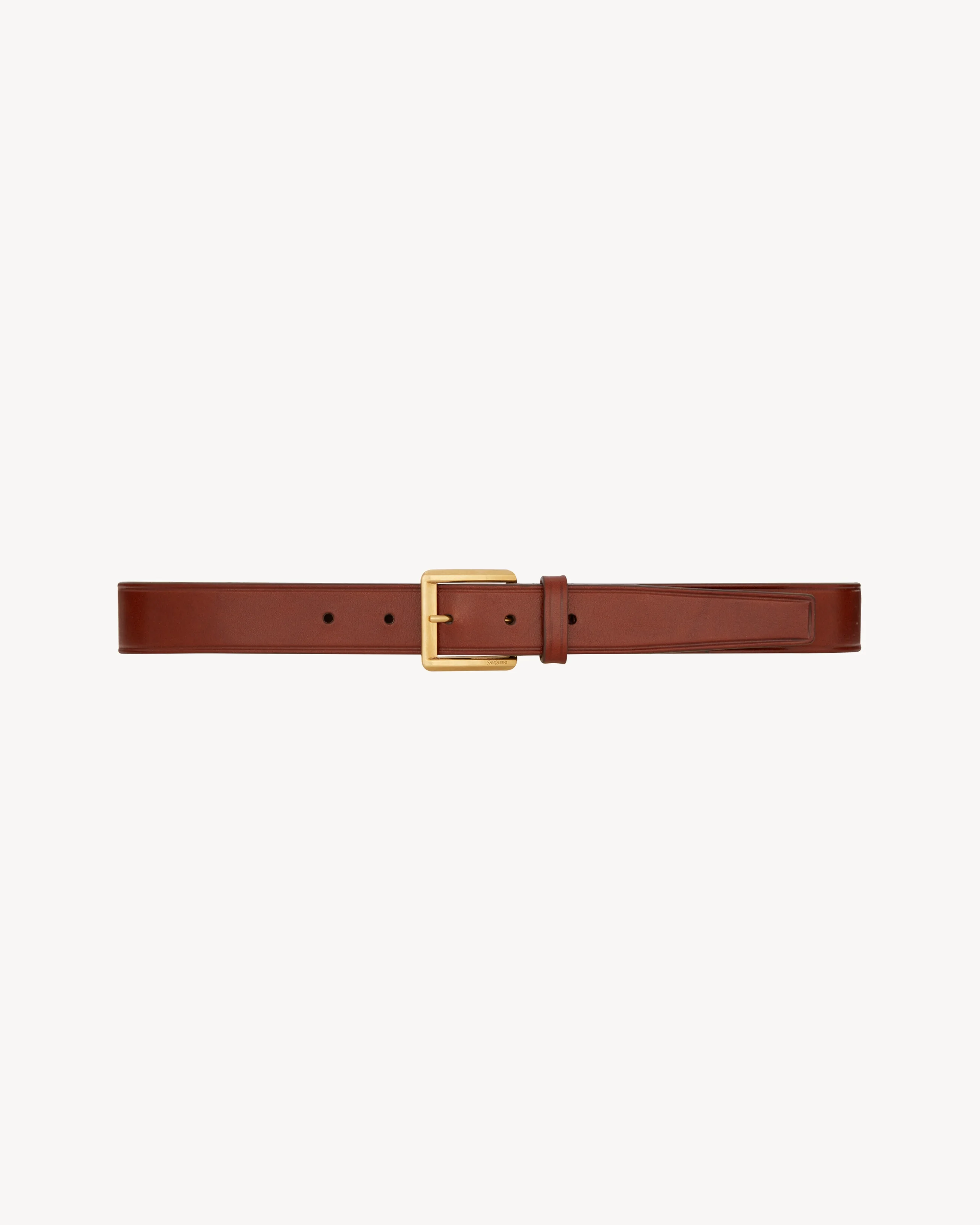 RECTANGULAR BUCKLE BELT IN LEATHER - 1