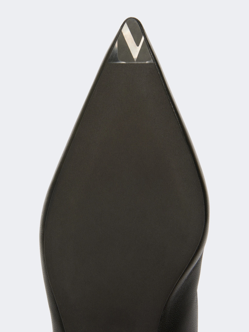 CREA Nappa leather flat slingbacks - BLACK 5