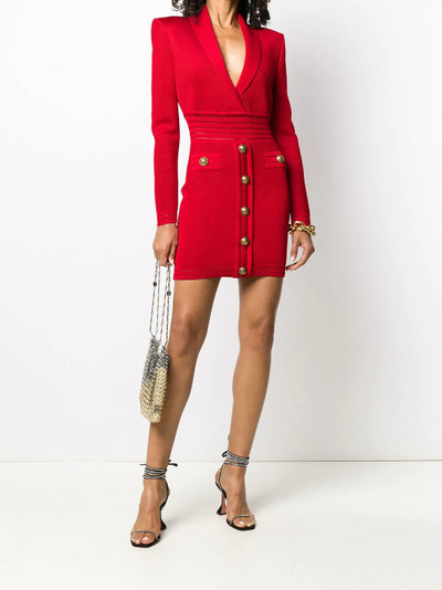 Balmain fitted V-neck dress outlook