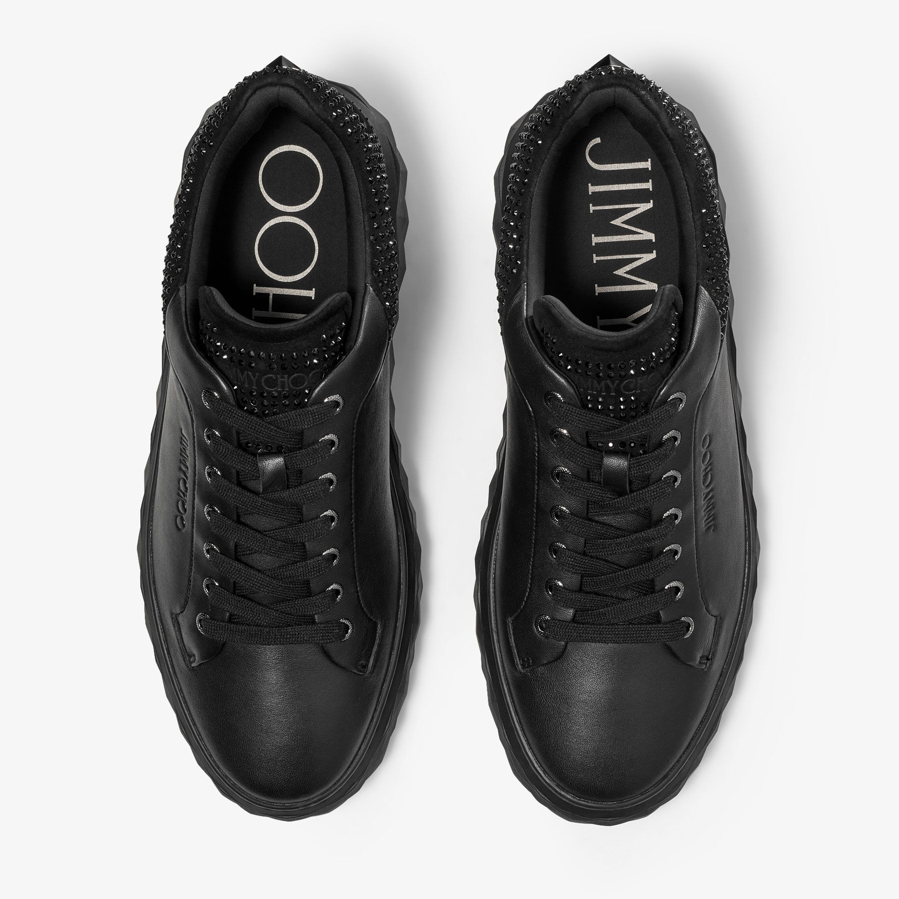 Diamond Maxi M II
Black Nappa Leather and Suede Platform Trainers - 4